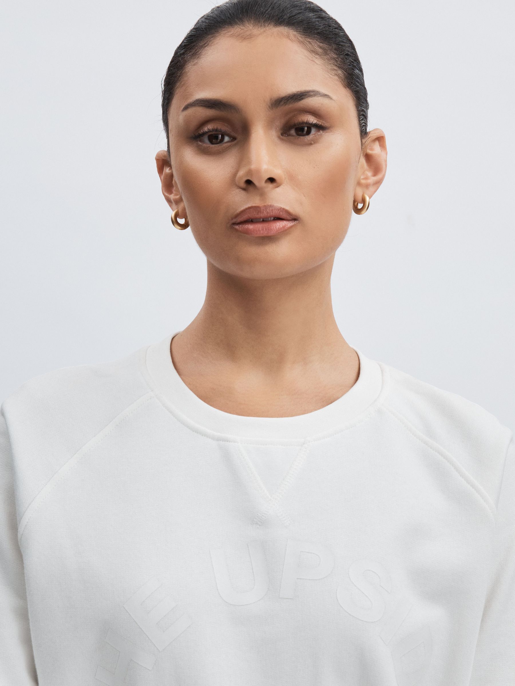 The Upside Cotton Logo Sweatshirt in White