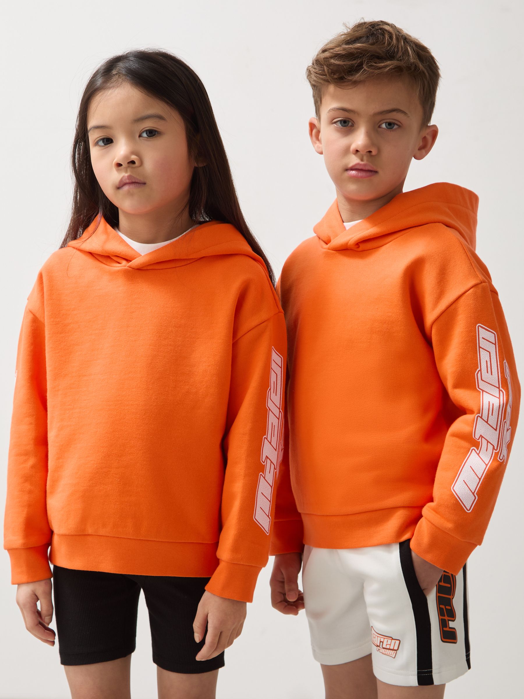 9-12 yrs McLaren F1 Team Cotton Logo Hoodie Unisex Fit in Orange