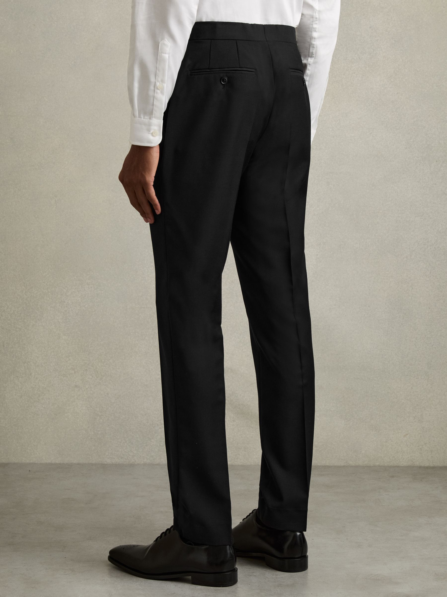 Slim-Fit Wool Suit Trousers in Black