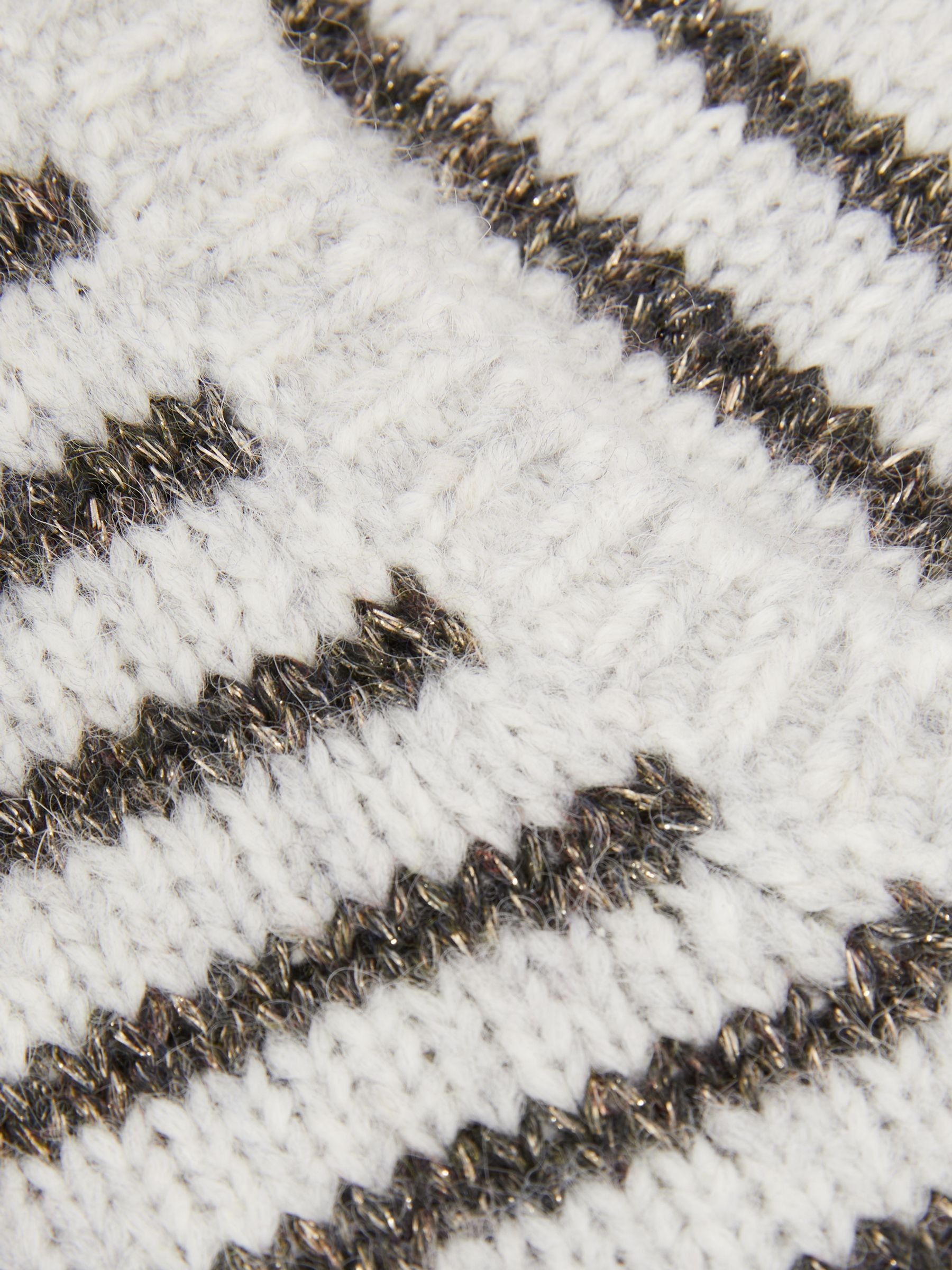 9-13 yrs Wool Blend Striped Vest in Grey