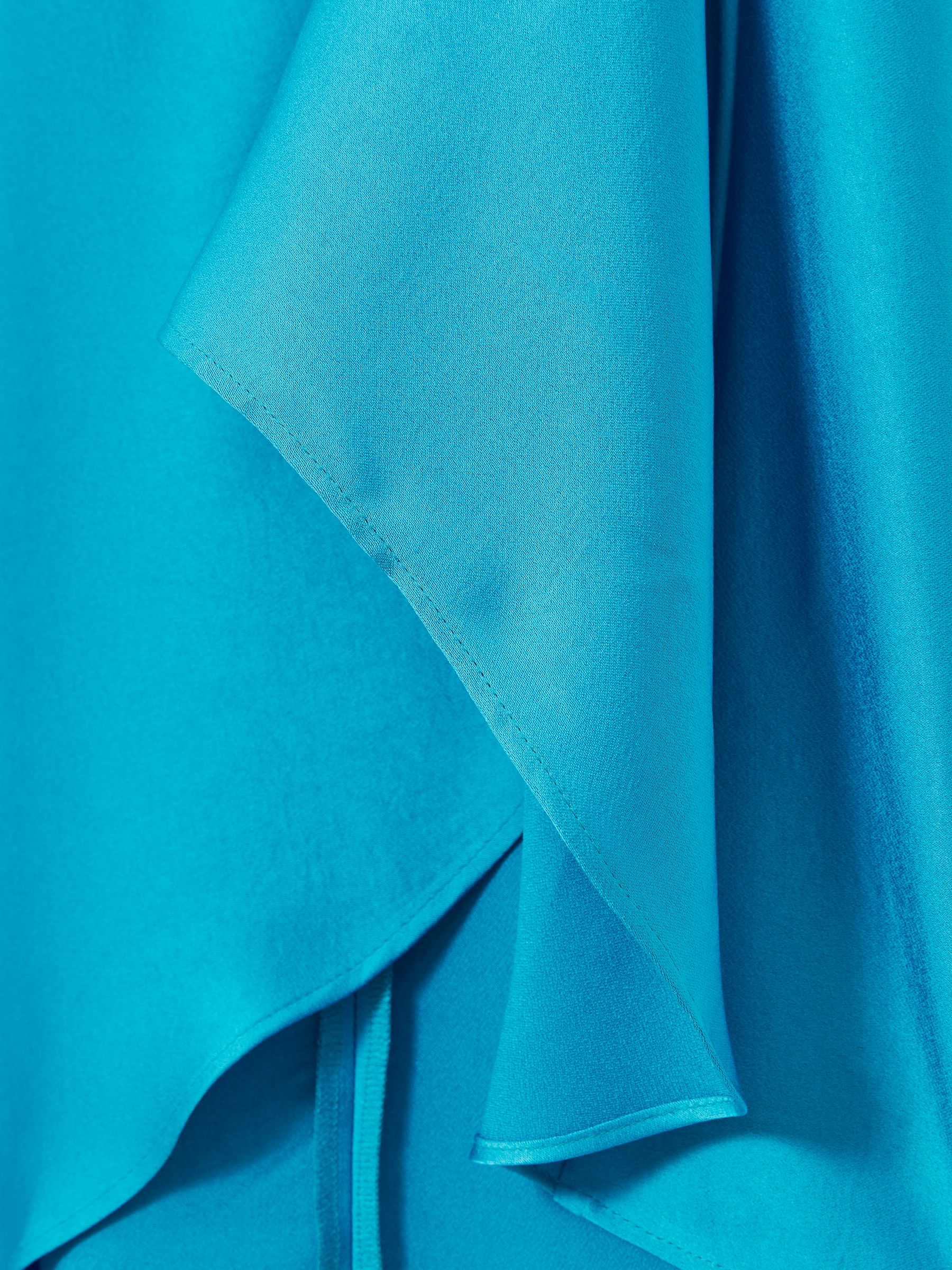 4-9 yrs Satin Drape Tuck Midi Dress in Blue