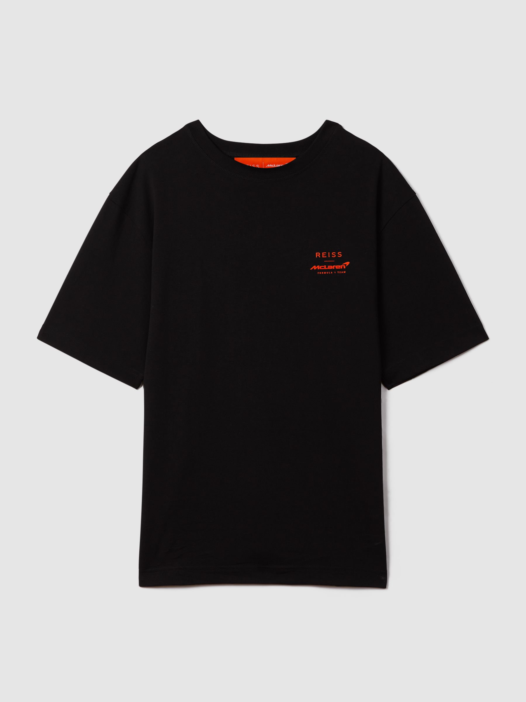 McLaren F1 Oversized Cotton Crew Neck T-Shirt in Black