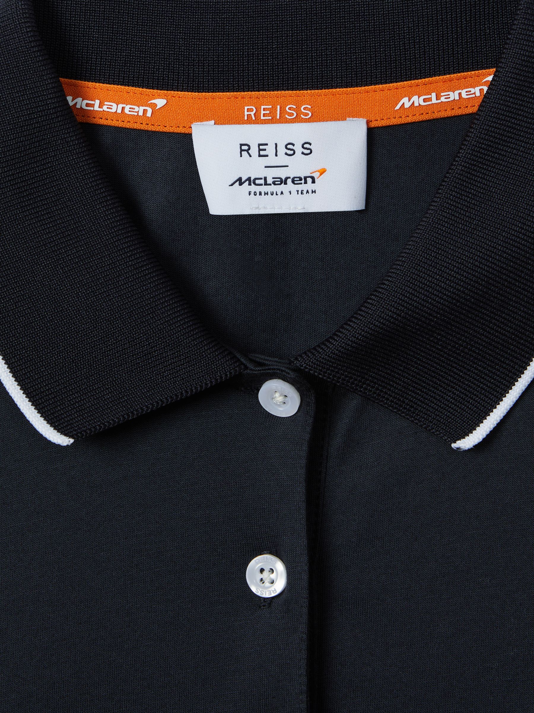 McLaren F1 Mercerised Cotton Polo Shirt in Navy
