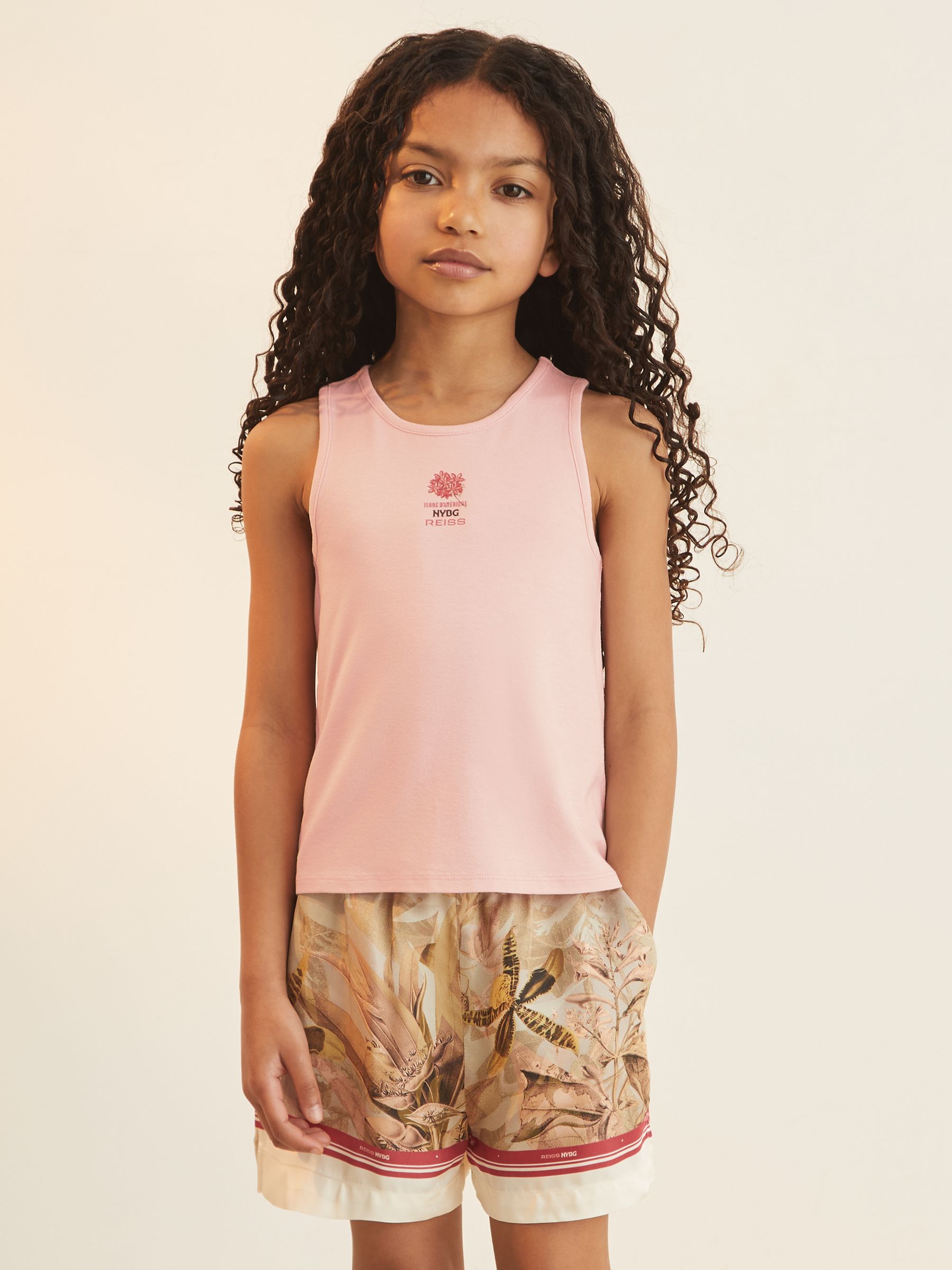 13-14 yrs Reiss | NYBG Floral Emblem Vest in Pink