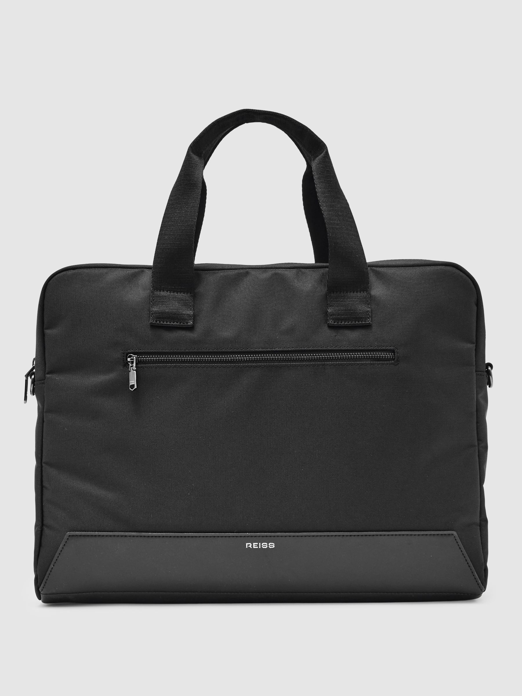 Woven Briefcase in Black
