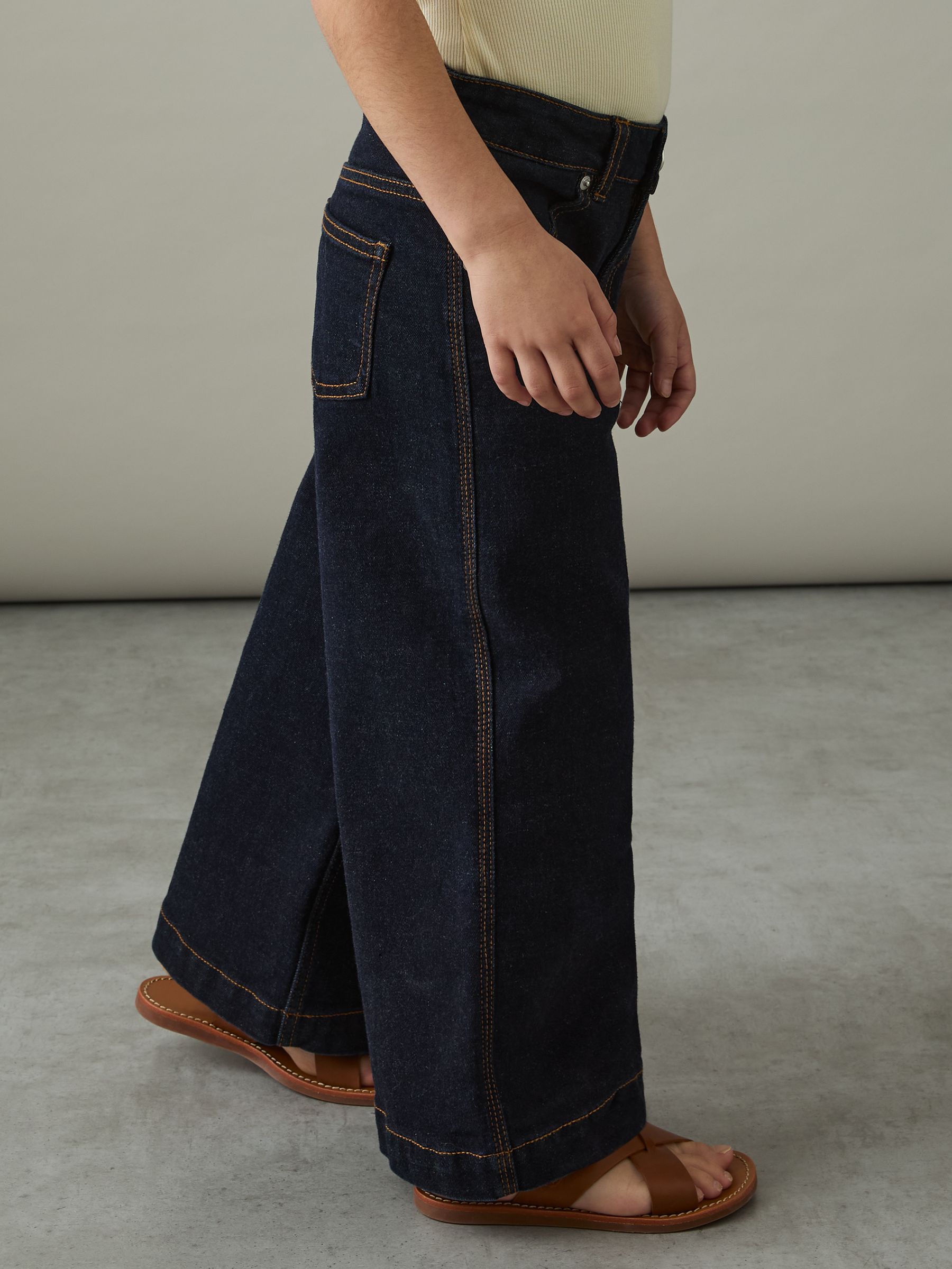 9-13 yrs Wide-Leg Jeans in Indigo