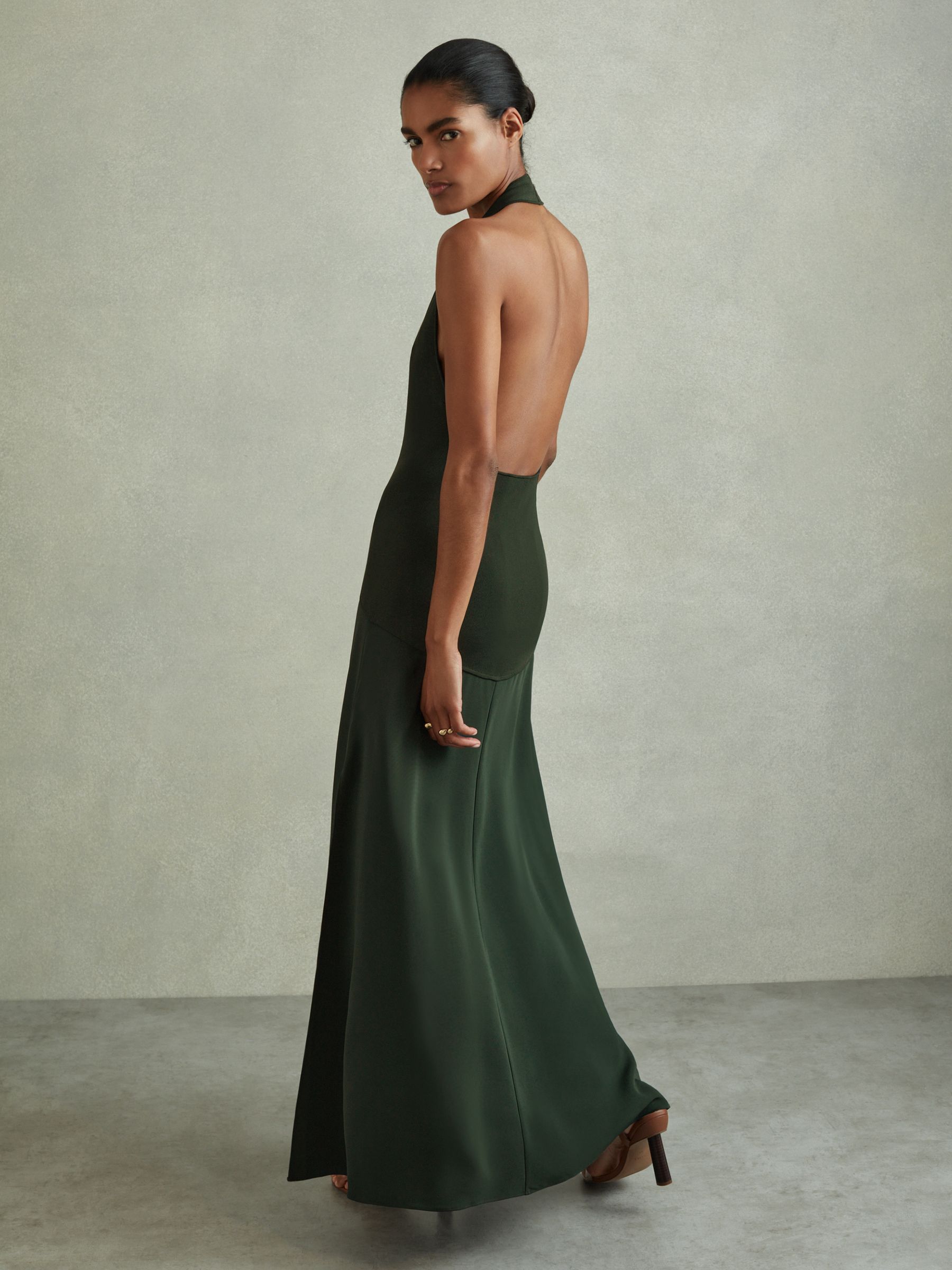 Hybrid Knit Midi Dress in Green