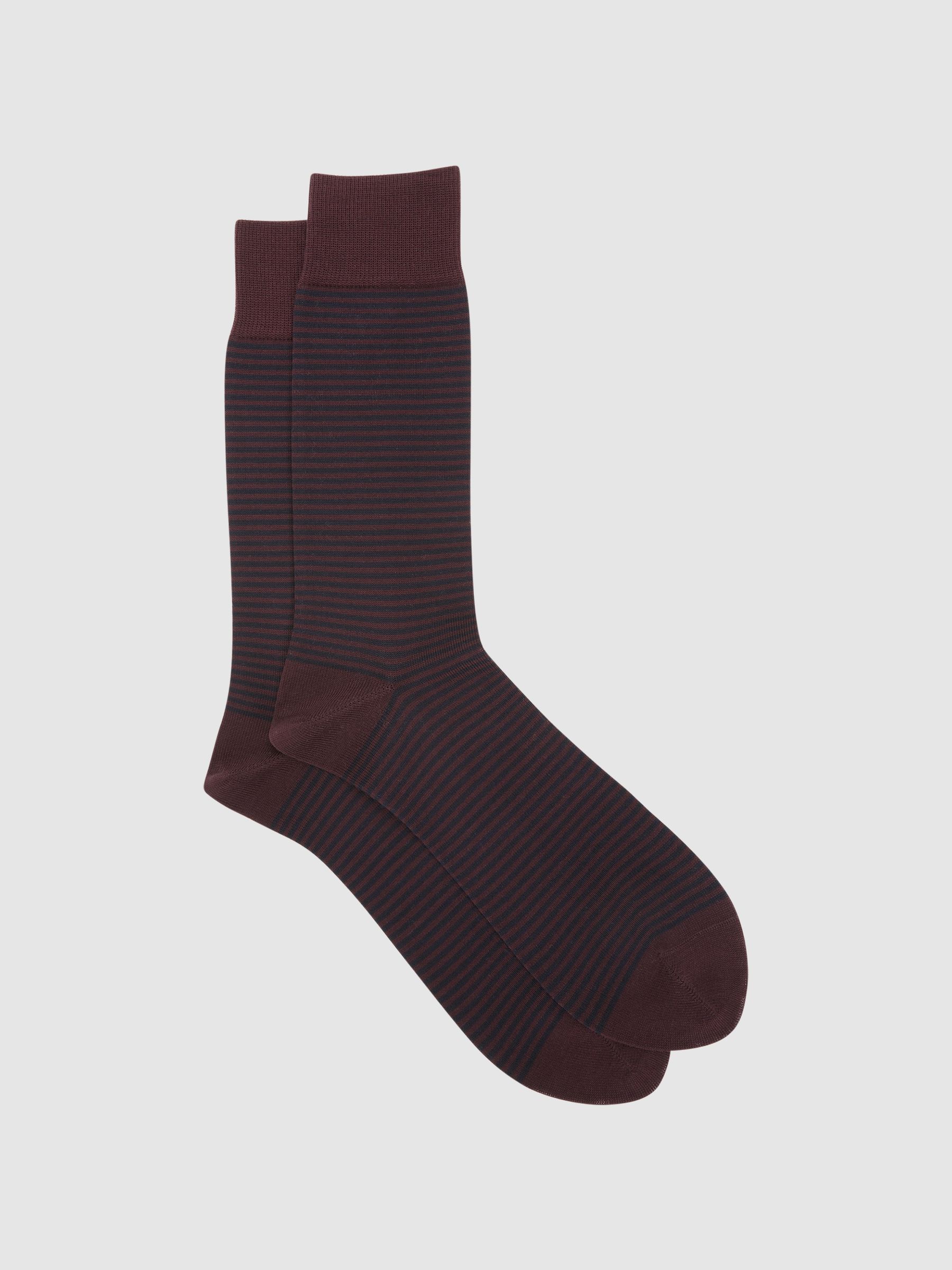 Striped Socks in Bordeaux