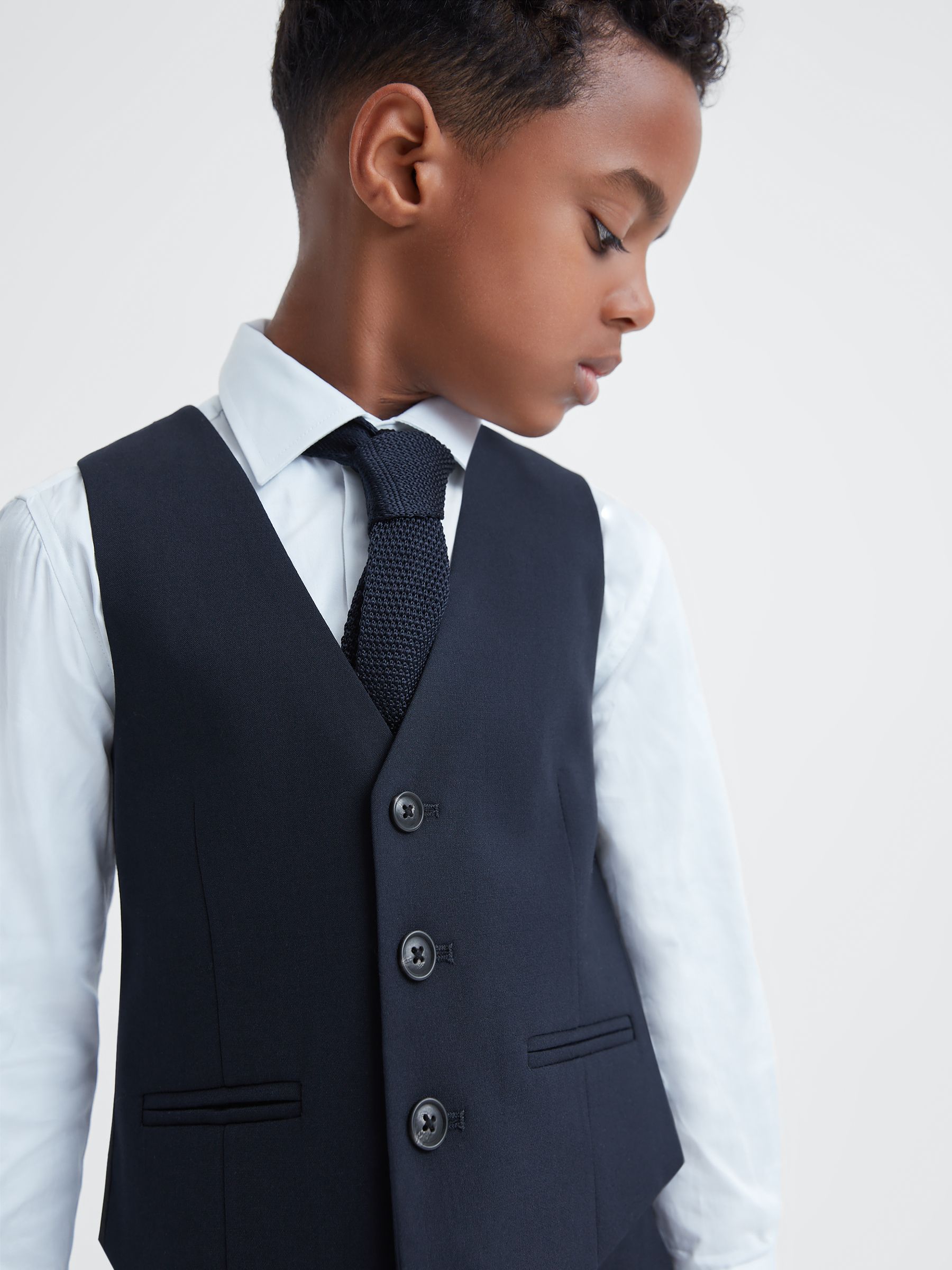 3-9 yrs Wool Blend Waistcoat in Navy