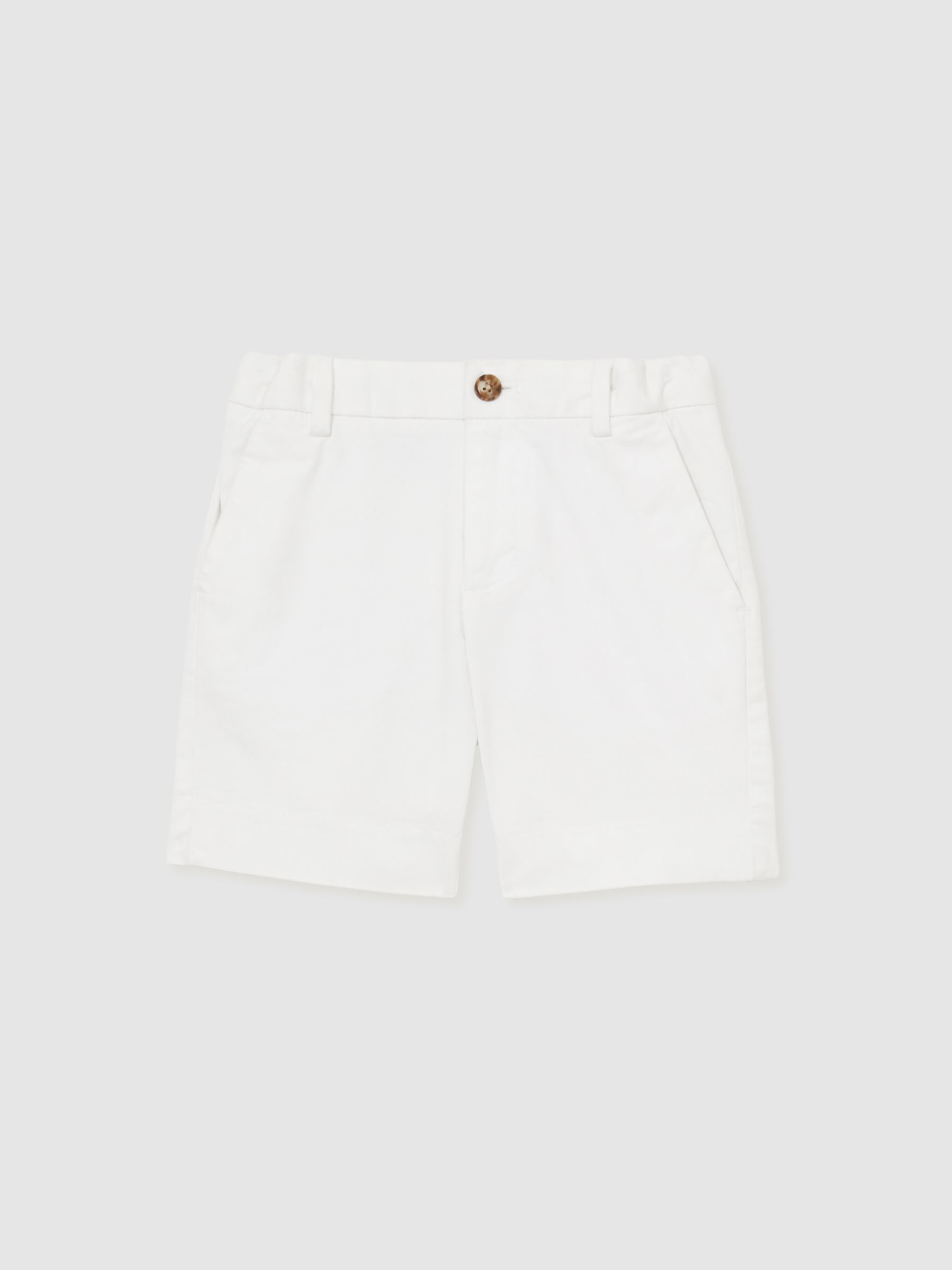 9-13 yrs Cotton Chino Shorts with Stretch in White