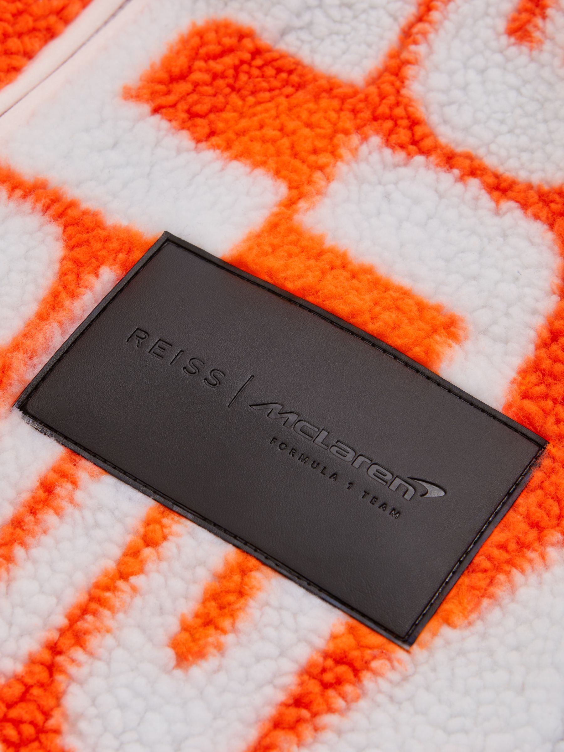 McLaren F1 Zip-Through Fleece Gilet in Papaya/White