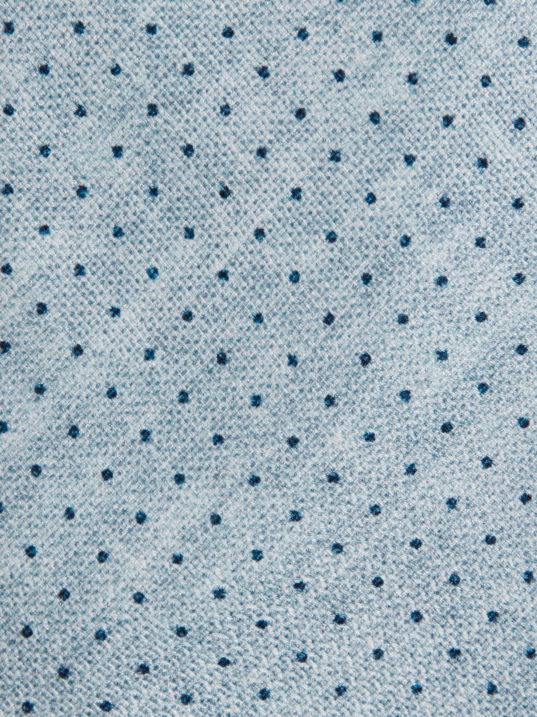 Silk Pin-Dot Tie in Soft Blue
