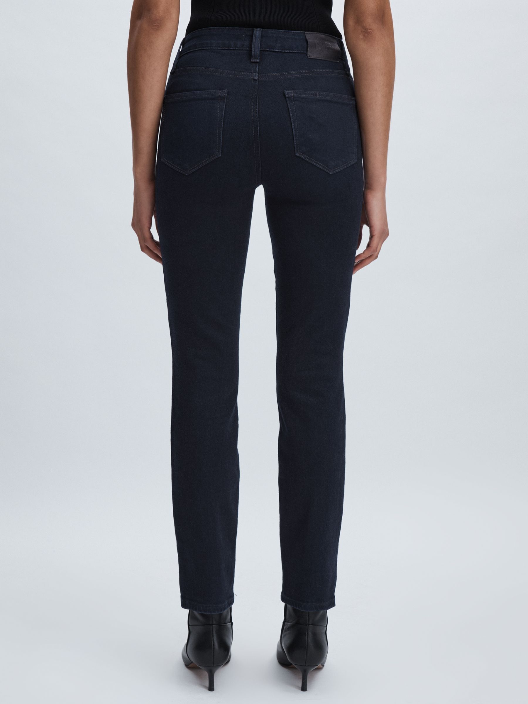 Paige High Rise Straight Leg Jeans in Duchess Blue