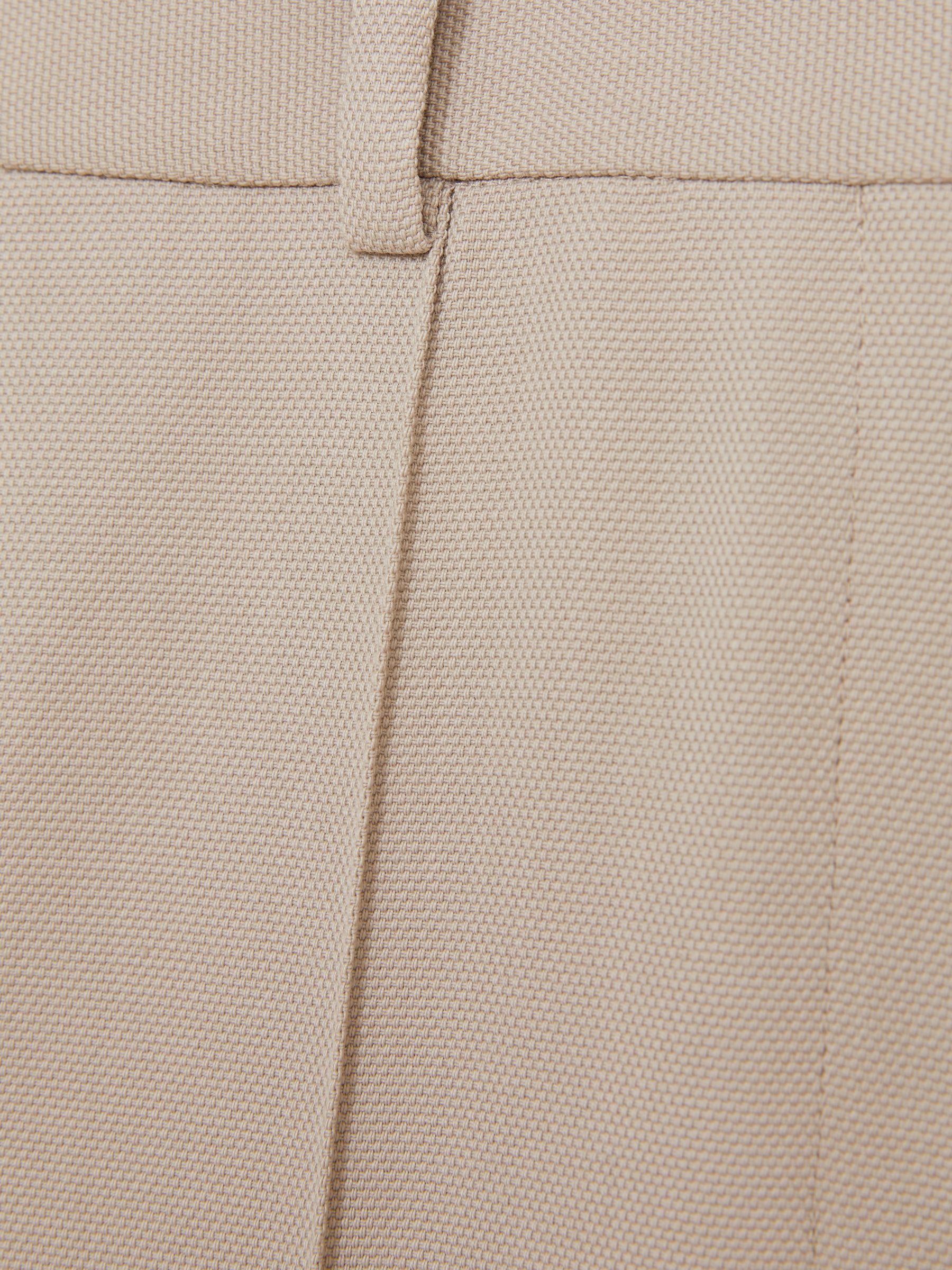 Petite Straight-Leg Textured  Wool-Blend Suit Trousers in Neutral