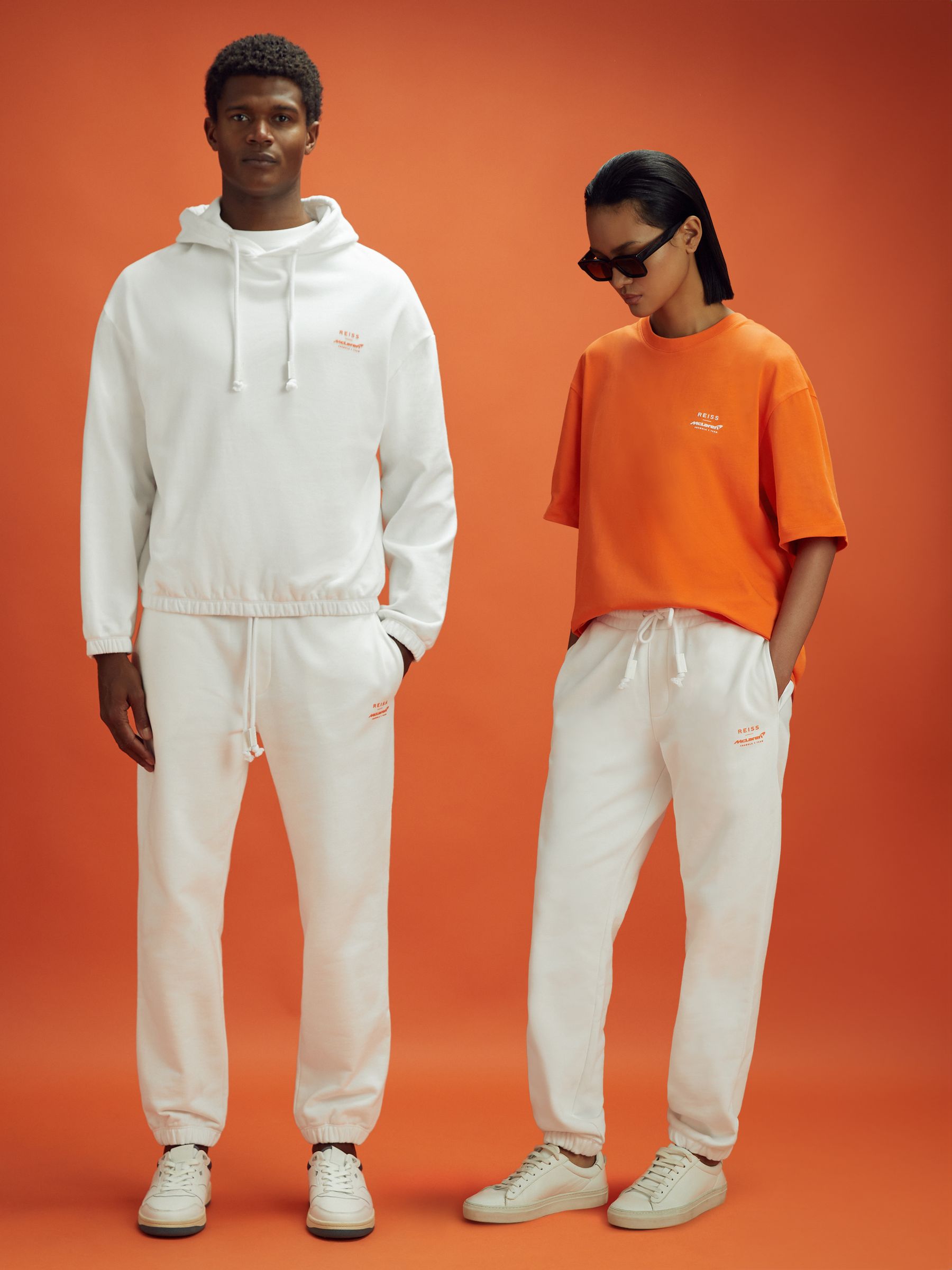 Drawstring Joggers in White