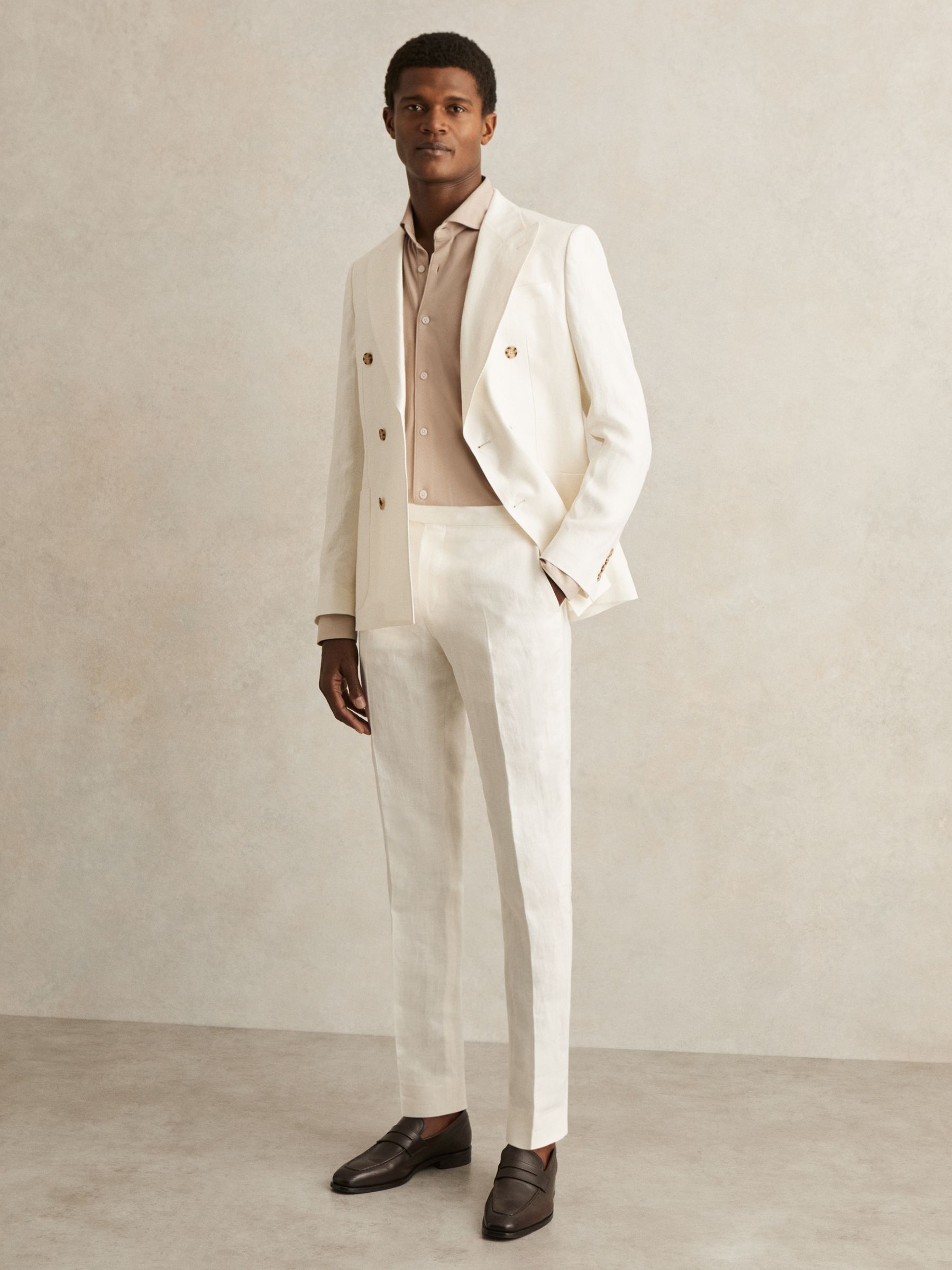 Modal Blend Cutaway Collar Shirt in Stone