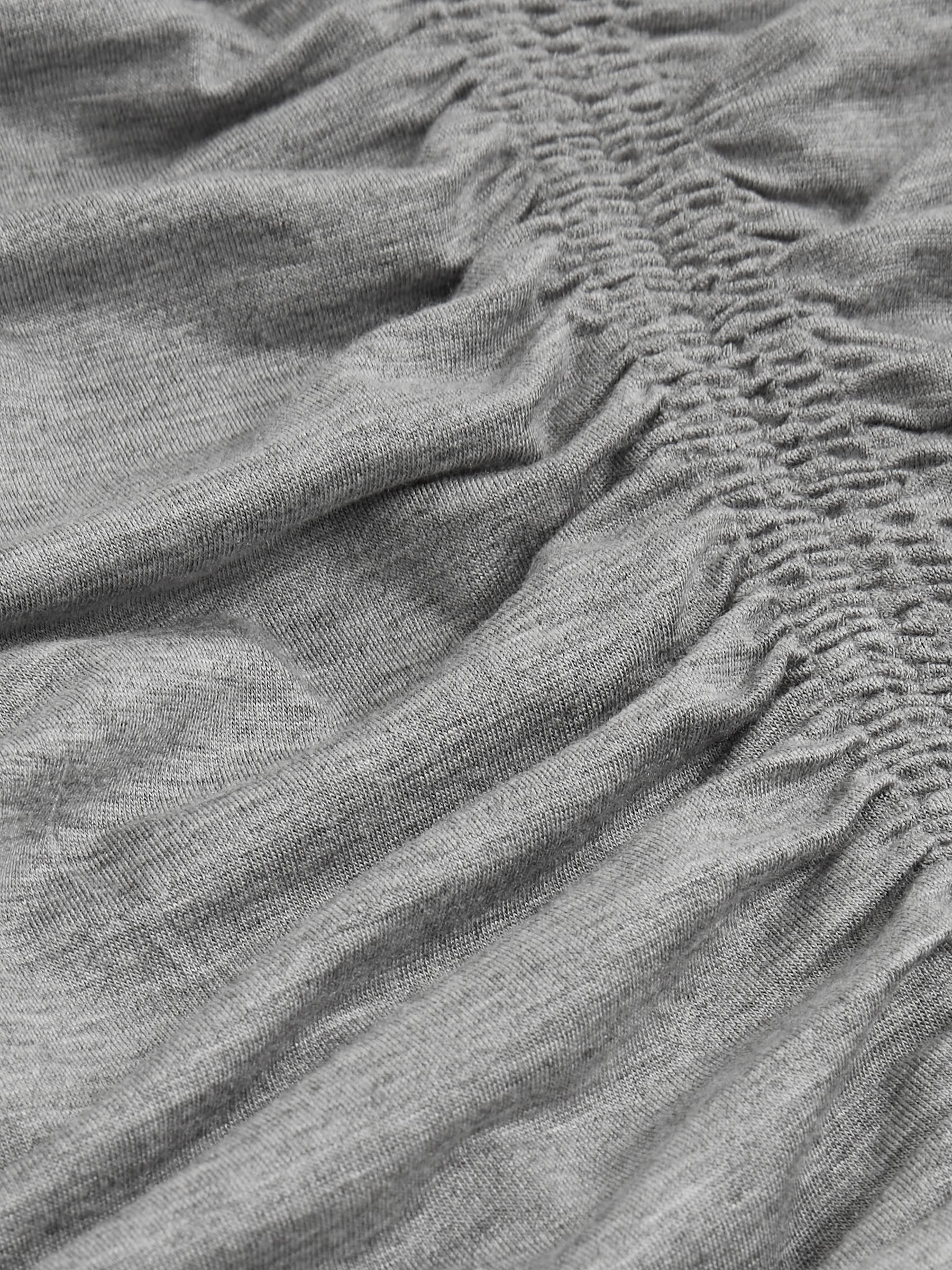 Stretch-Modal Ruched Jersey Dress in Grey