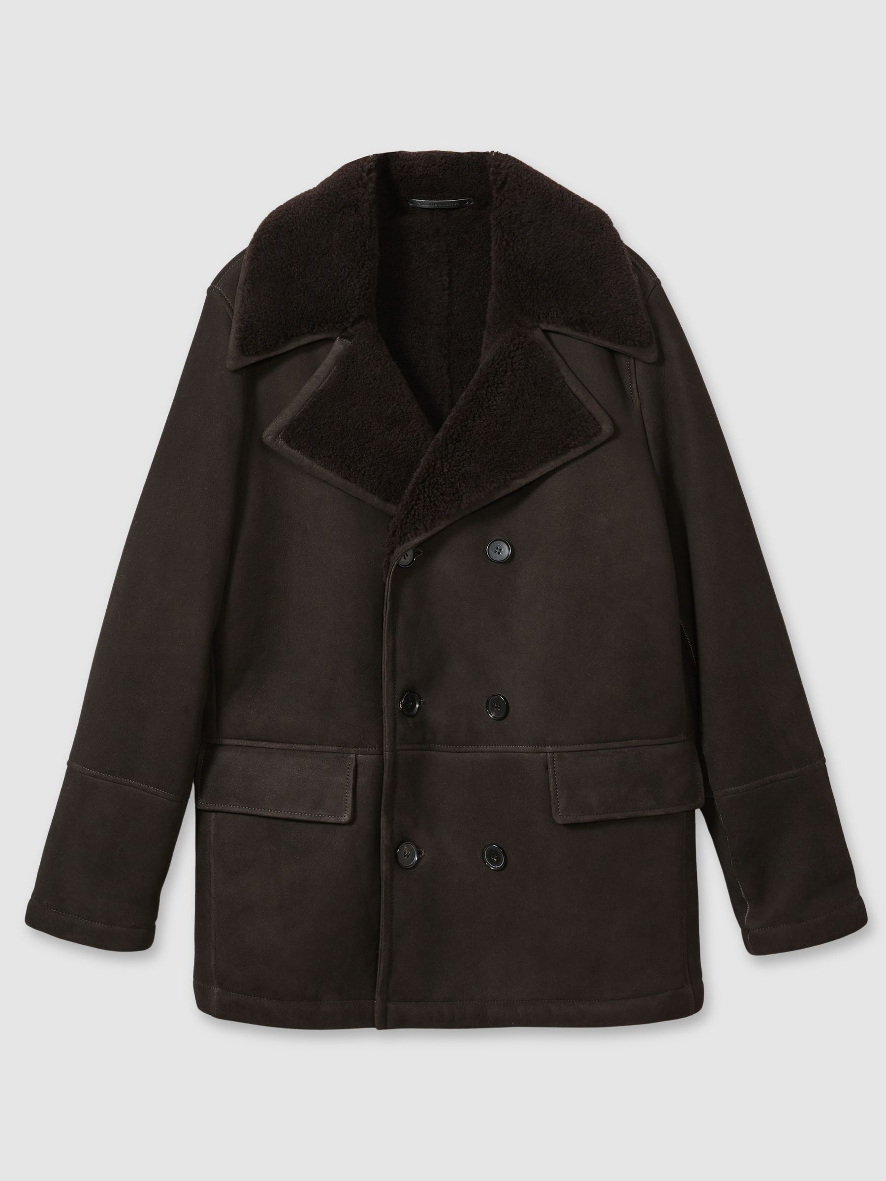 Atelier Suede Shearling Jacket in Brown