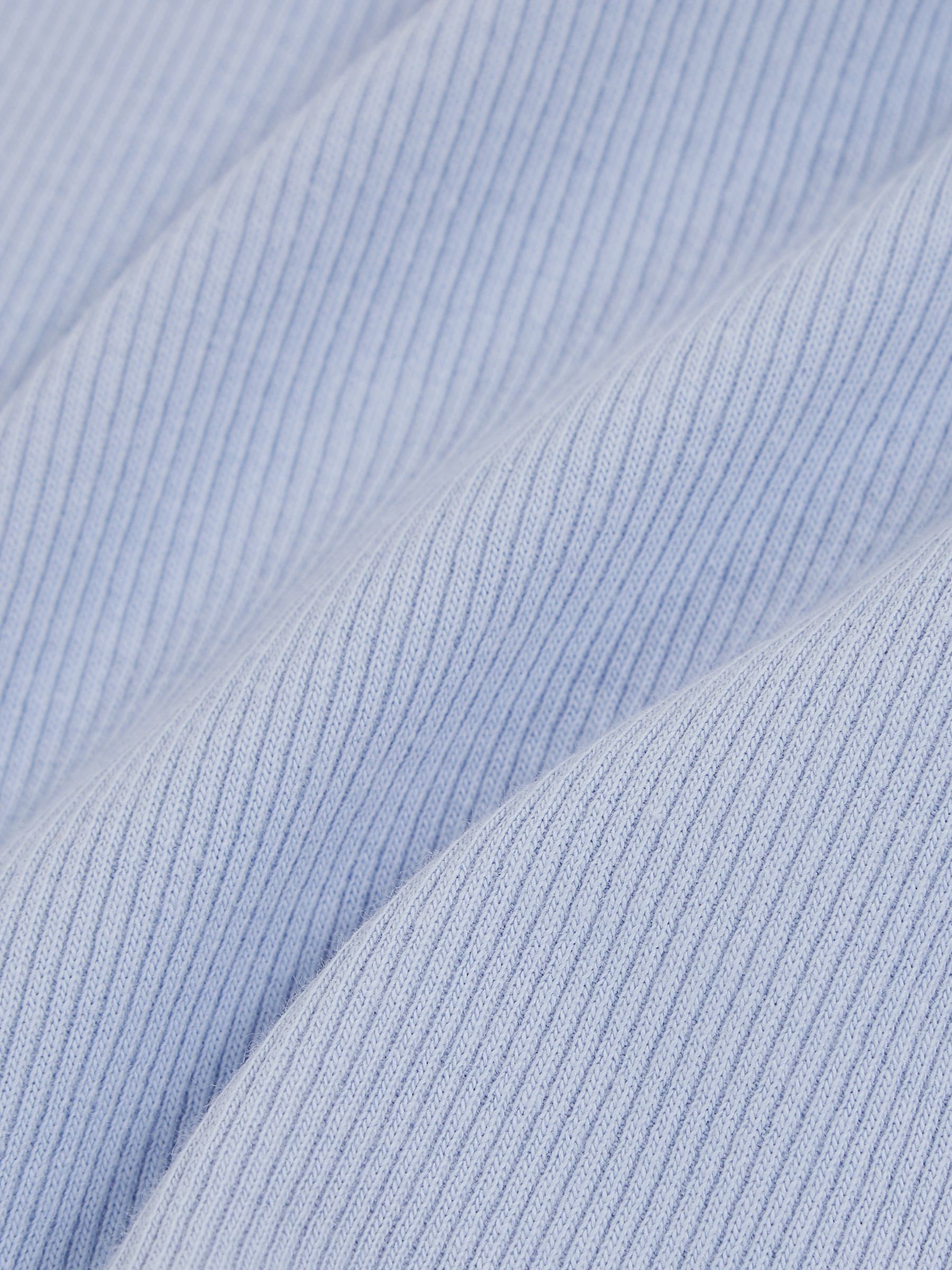 13-14 yrs Stretch-Cotton Ribbed Vest in Blue