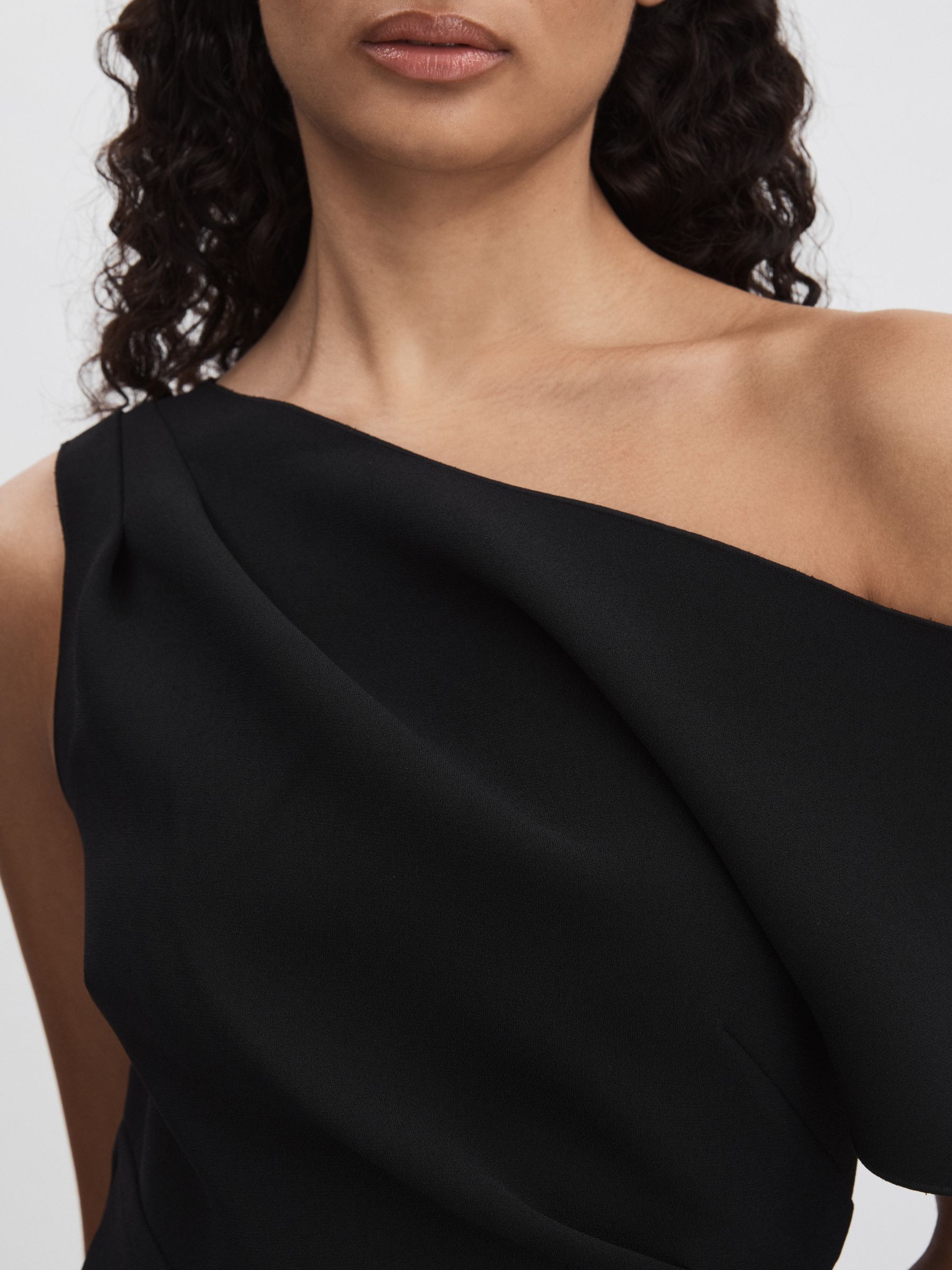 Sudden Midi Dress with Contrast Skirt in Black/Cream