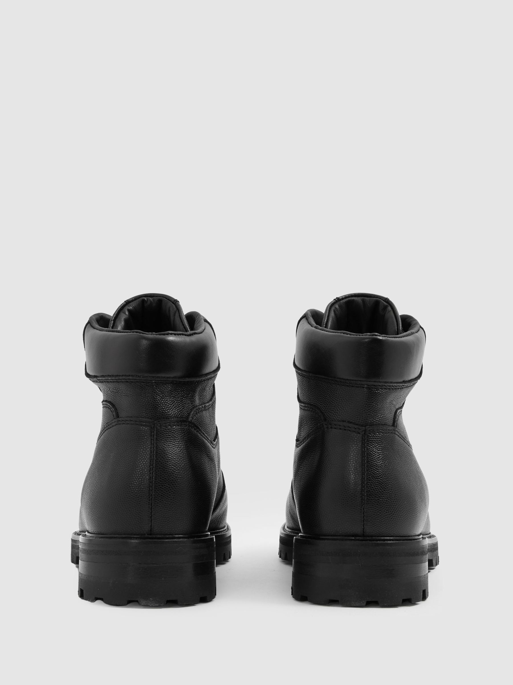 Leather Hiking Boots in Black