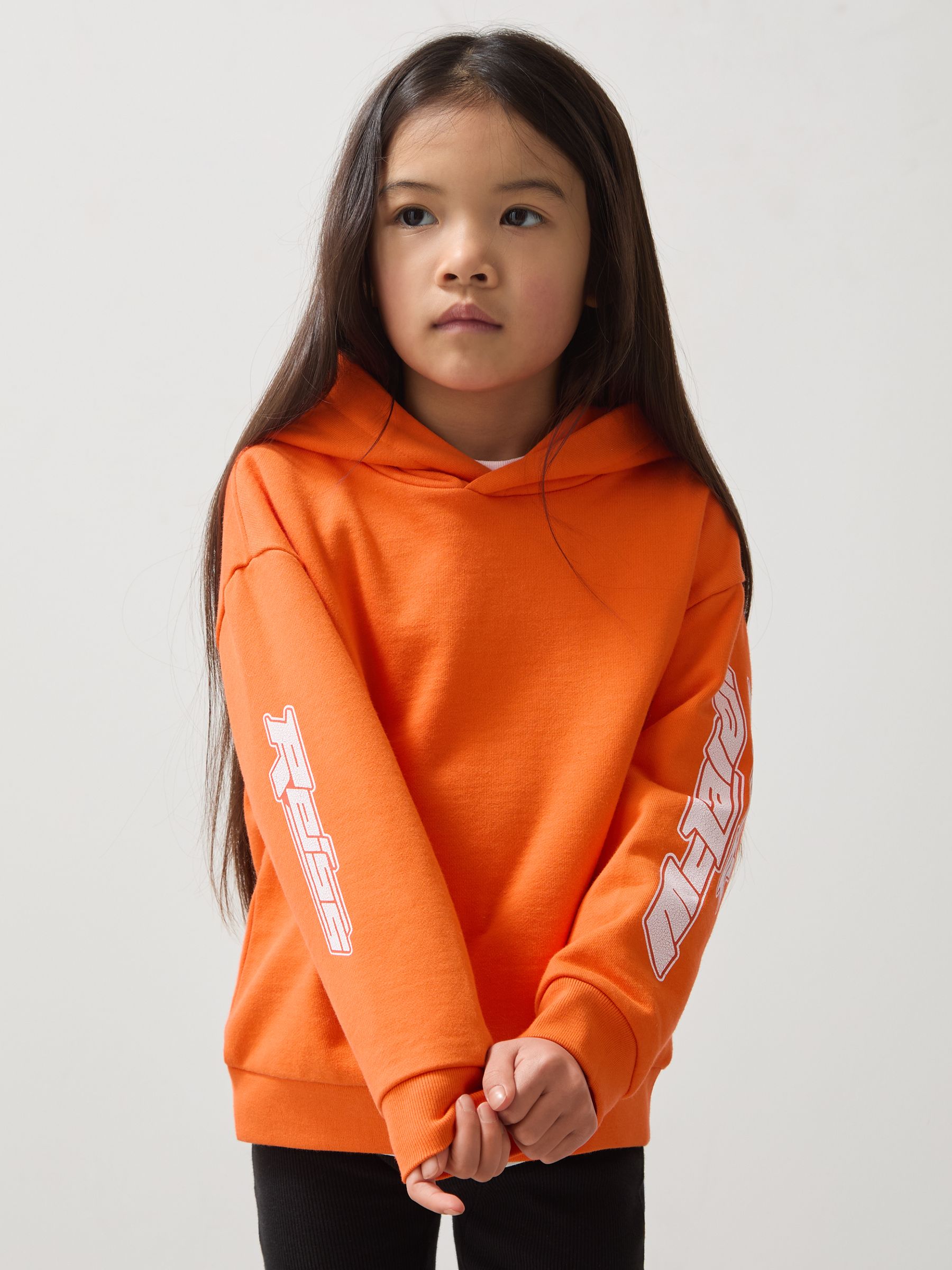 9-12 yrs McLaren F1 Team Cotton Logo Hoodie Unisex Fit in Orange