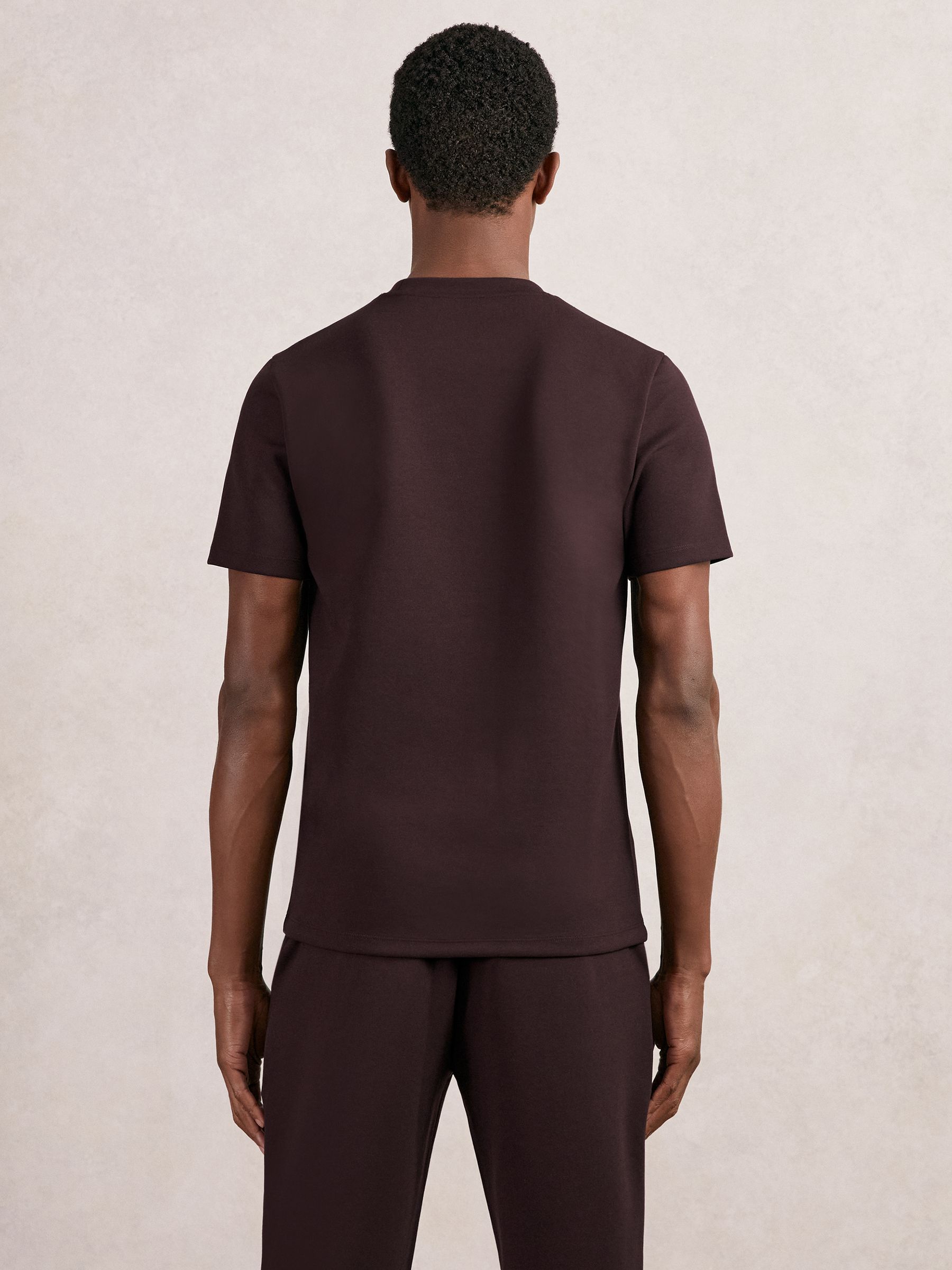 Interlock Jersey Crew Neck T-Shirt in Cherry Red