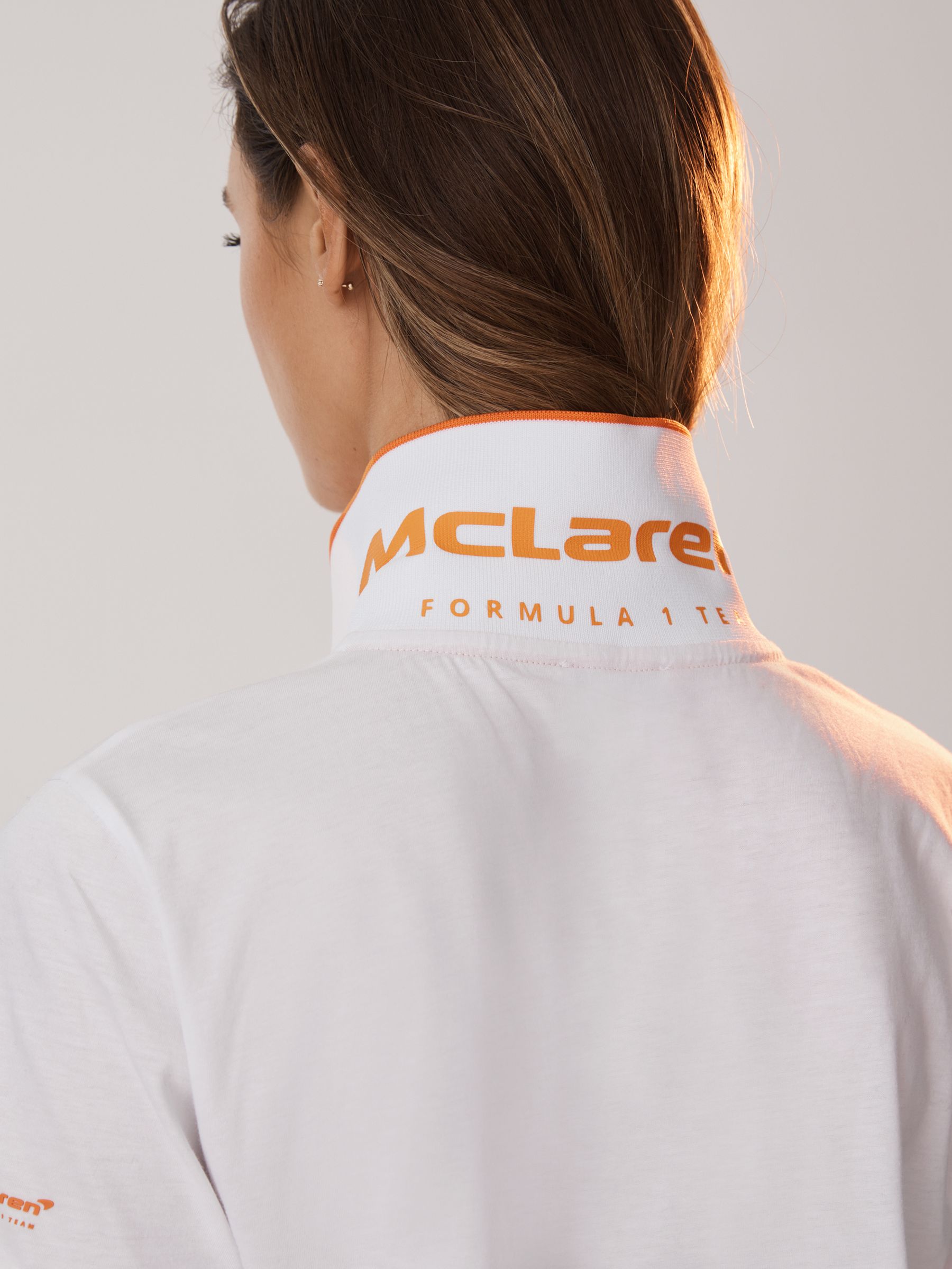 McLaren F1 Mercerised Cotton Polo Shirt in White