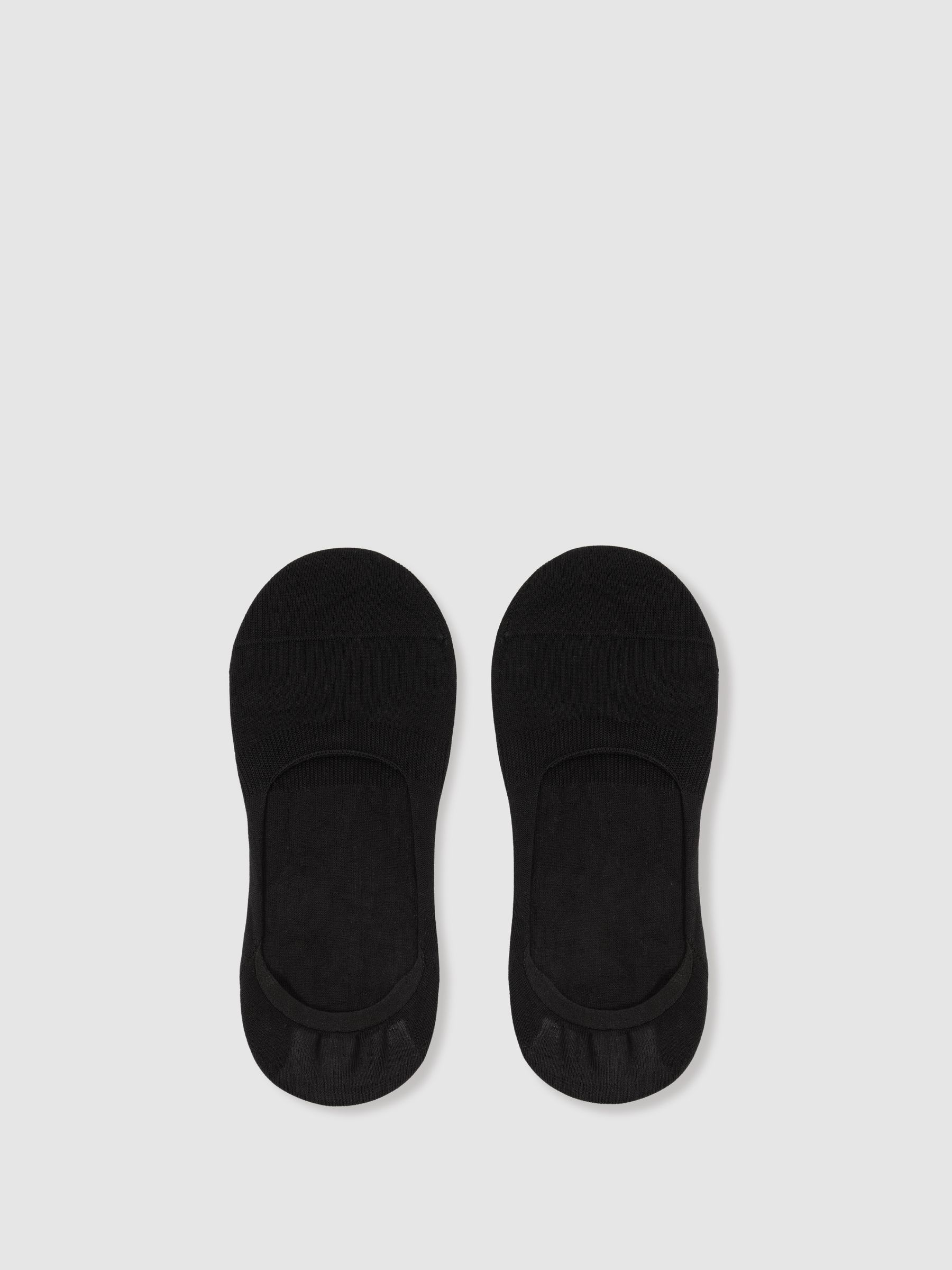 Cotton-Blend Loafer Socks in Black