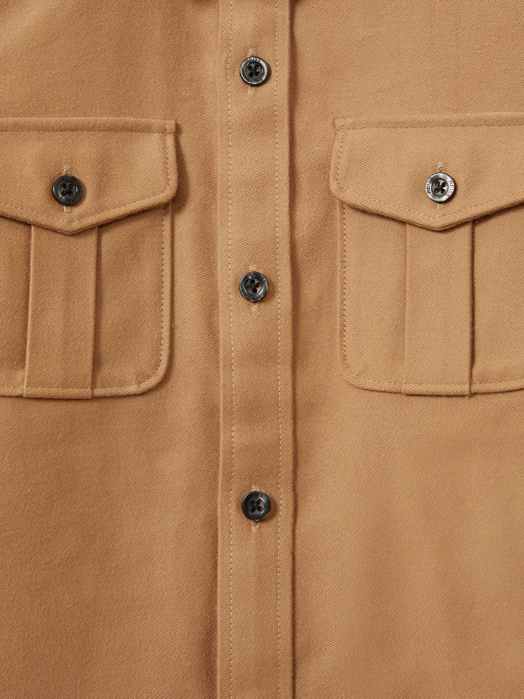 9-13 yrs Brushed 100% Cotton Shirt in Camel
