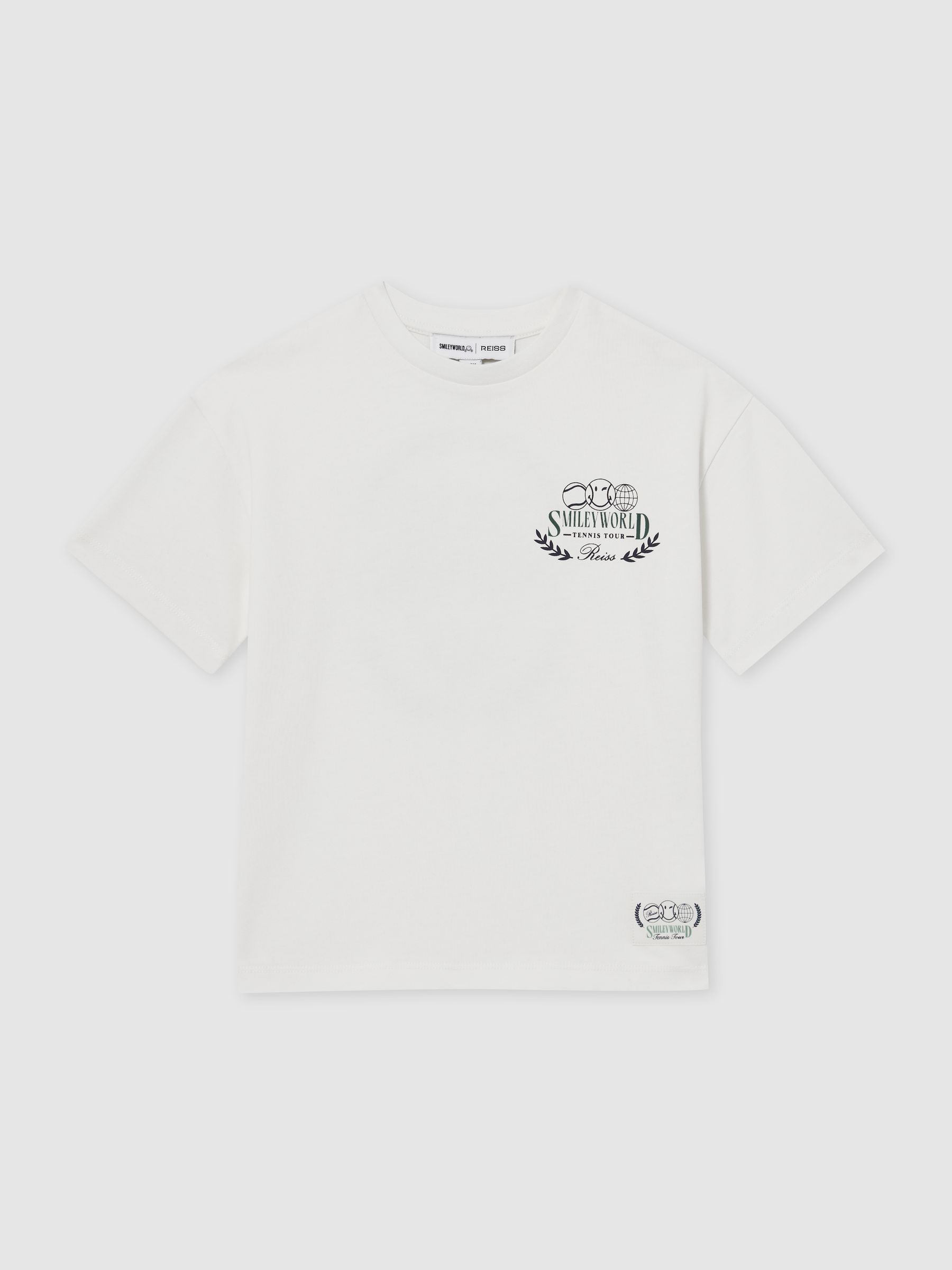 9-13 yrs SmileyWorld | Reiss Oversize T-Shirt in White