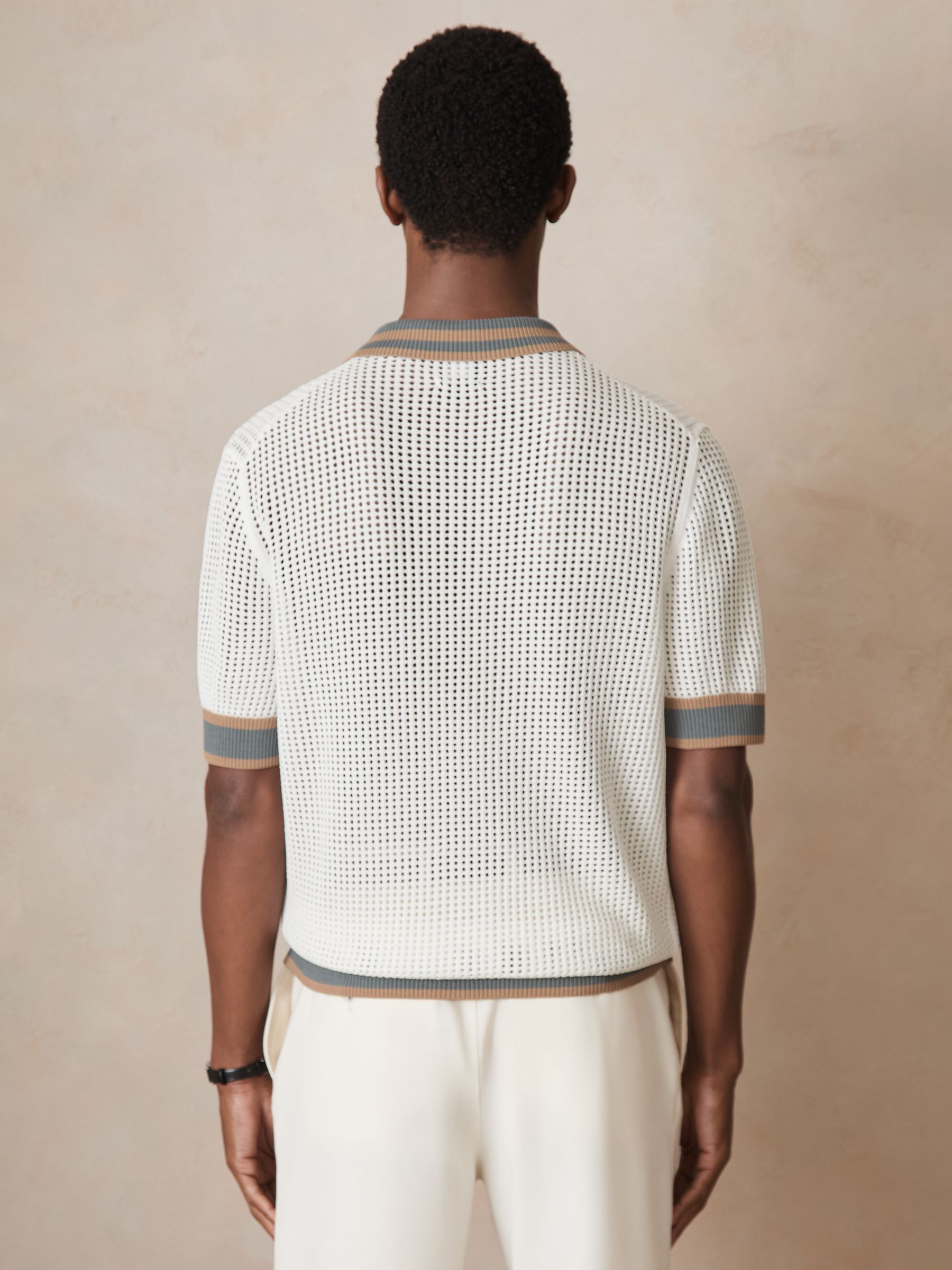 Reiss | Ché Crochet Tipped Shirt in White