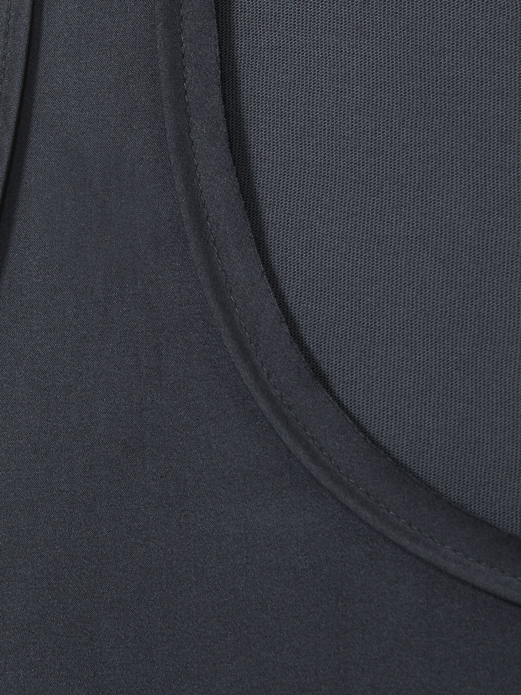 Silk Front Vest in Navy