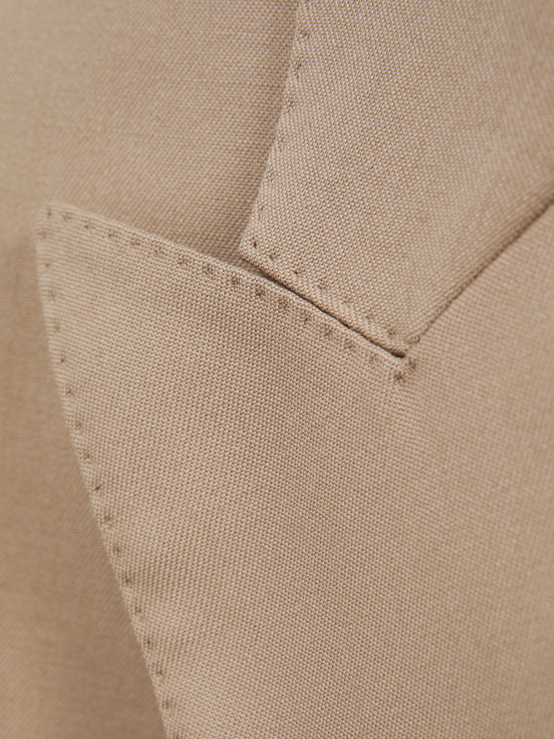 Atelier Wool Double Breasted Blazer in Camel