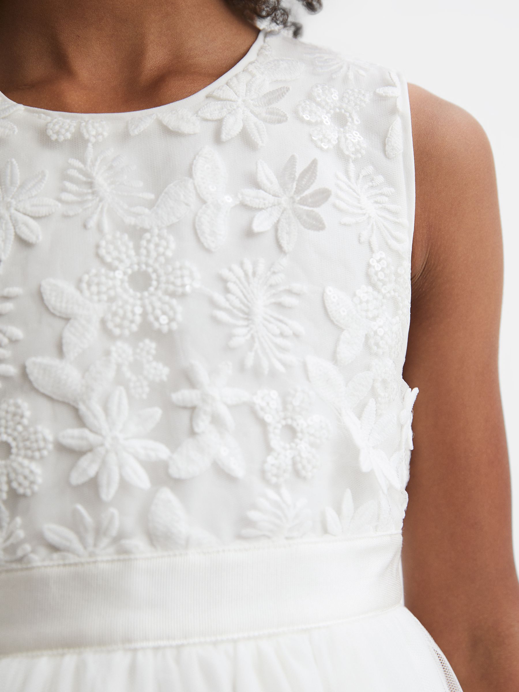 13-14 yrs Embellished Tulle Dress in Ivory