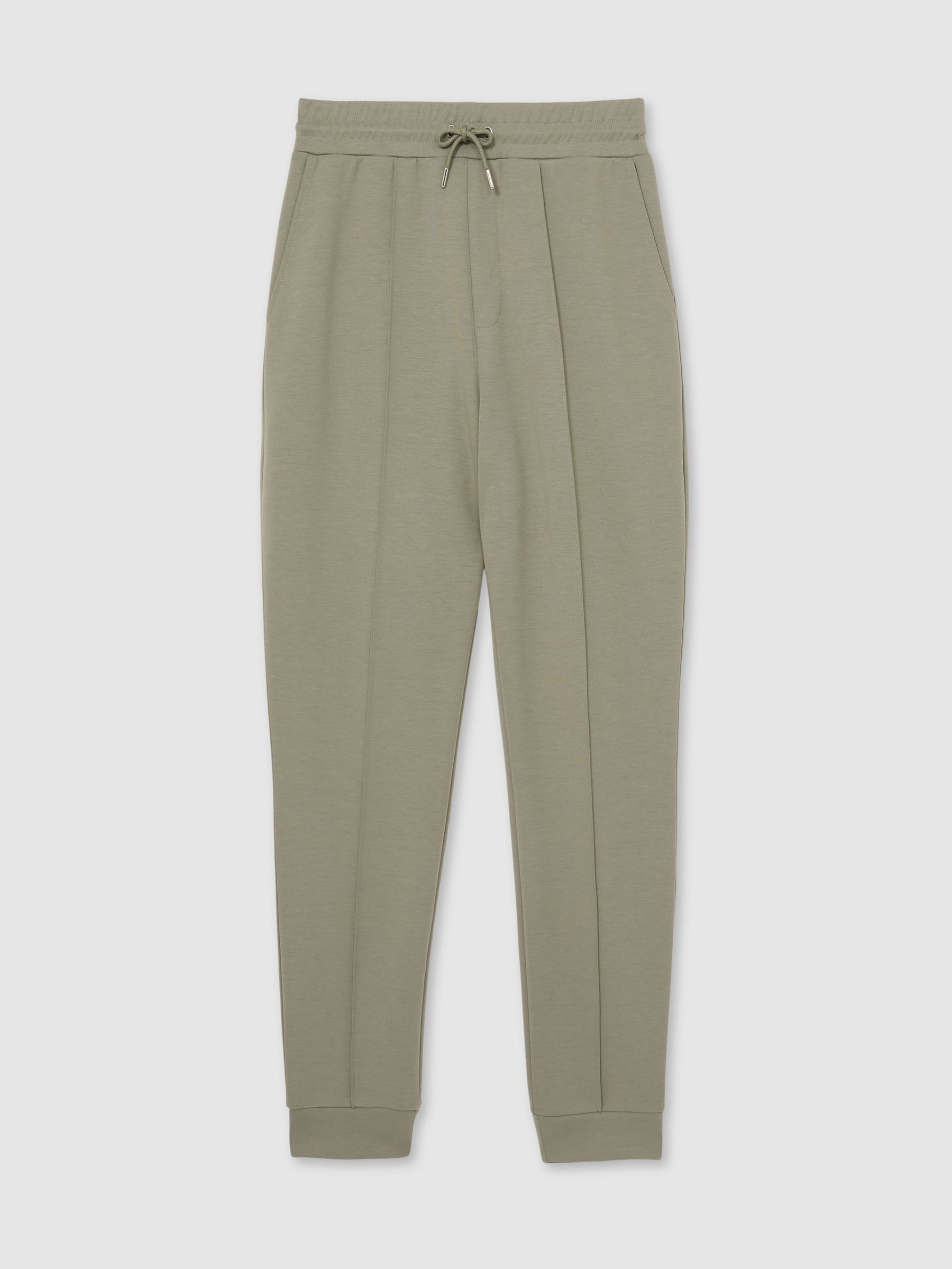 Stretch Jersey Tailored Joggers in Sage