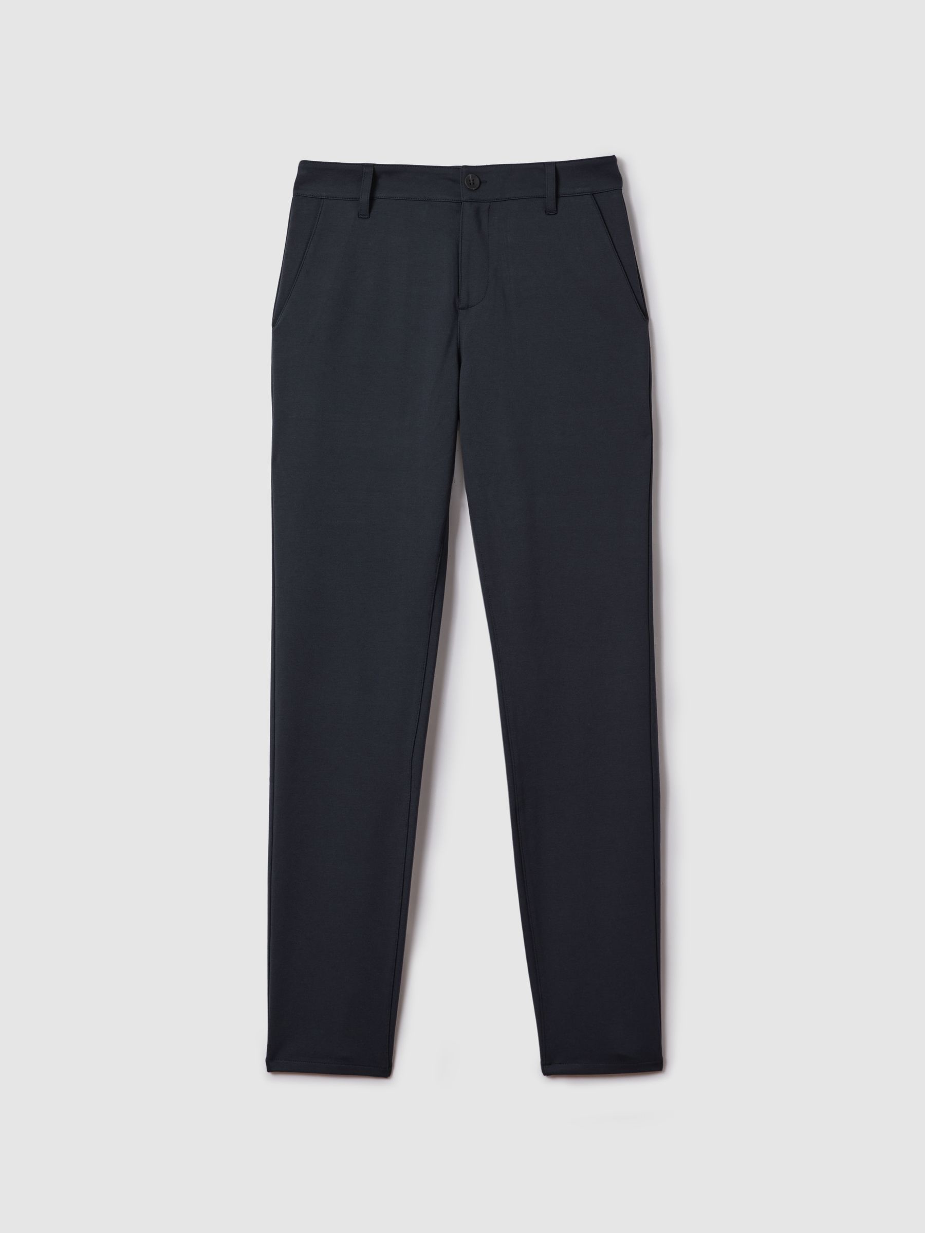 Paige Mid Rise Trousers in Deep Anchor