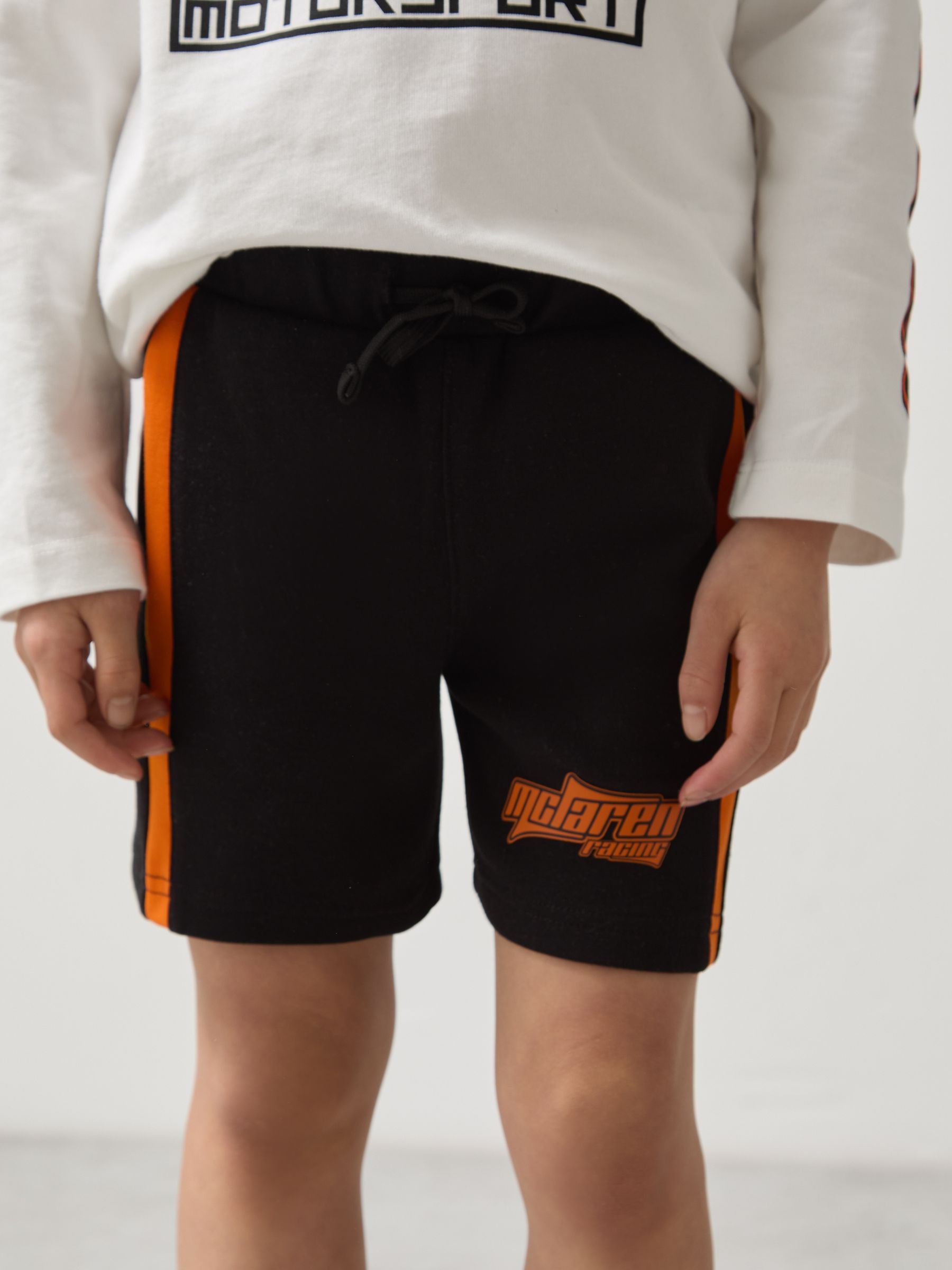 13-14 yrs McLaren F1 Team Drawstring Shorts Unisex Fit in Black/Orange