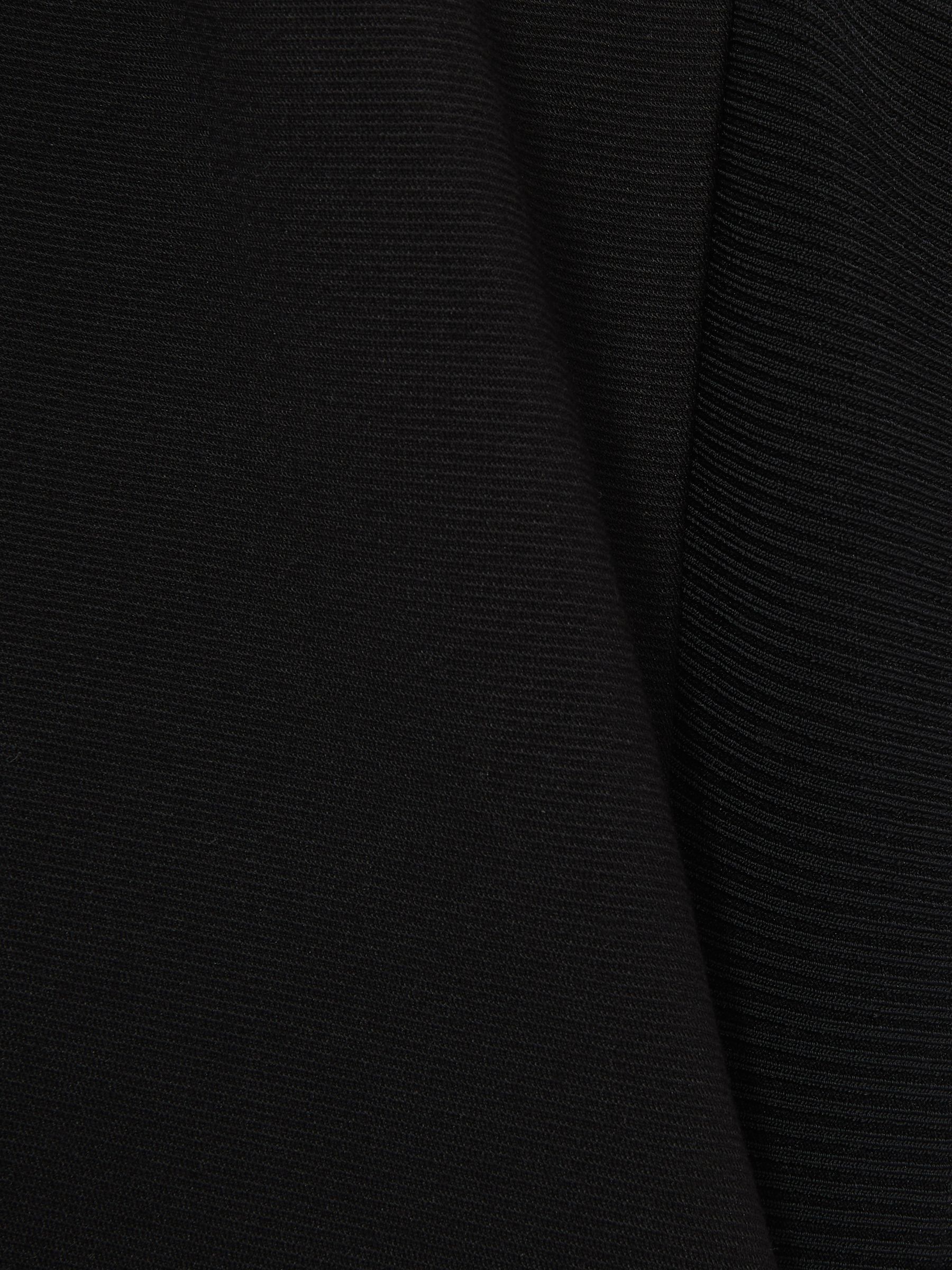 Draped Jersey-Twill Sleeveless Top in Black