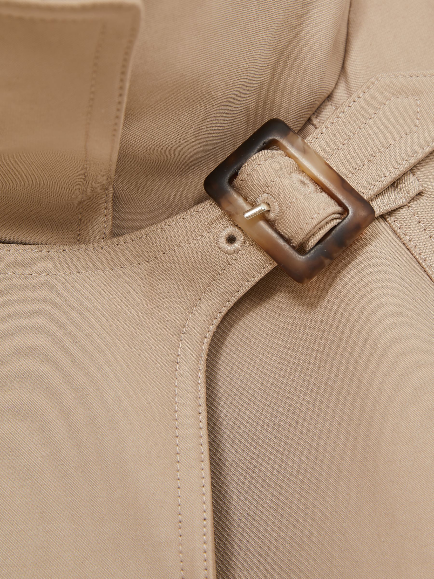 Gabardine Trench Coat with Cotton in Neutral