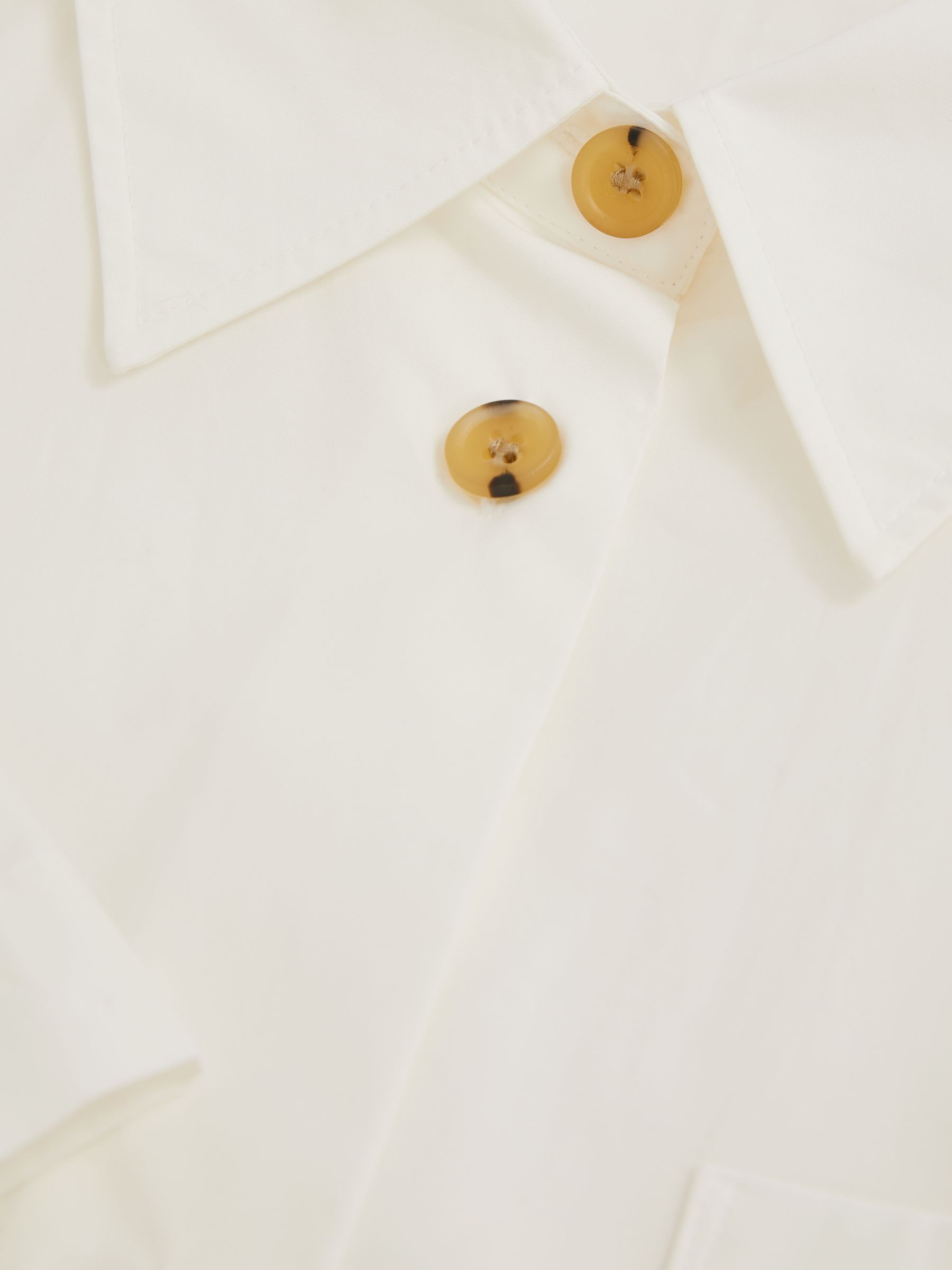 Cotton Short-Sleeve Shirt in White