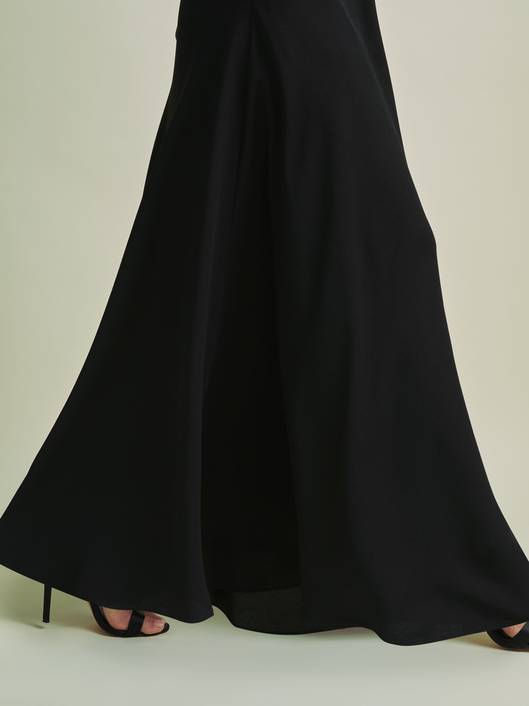 Florere Bow-Detail Halterneck Maxi Dress in Black