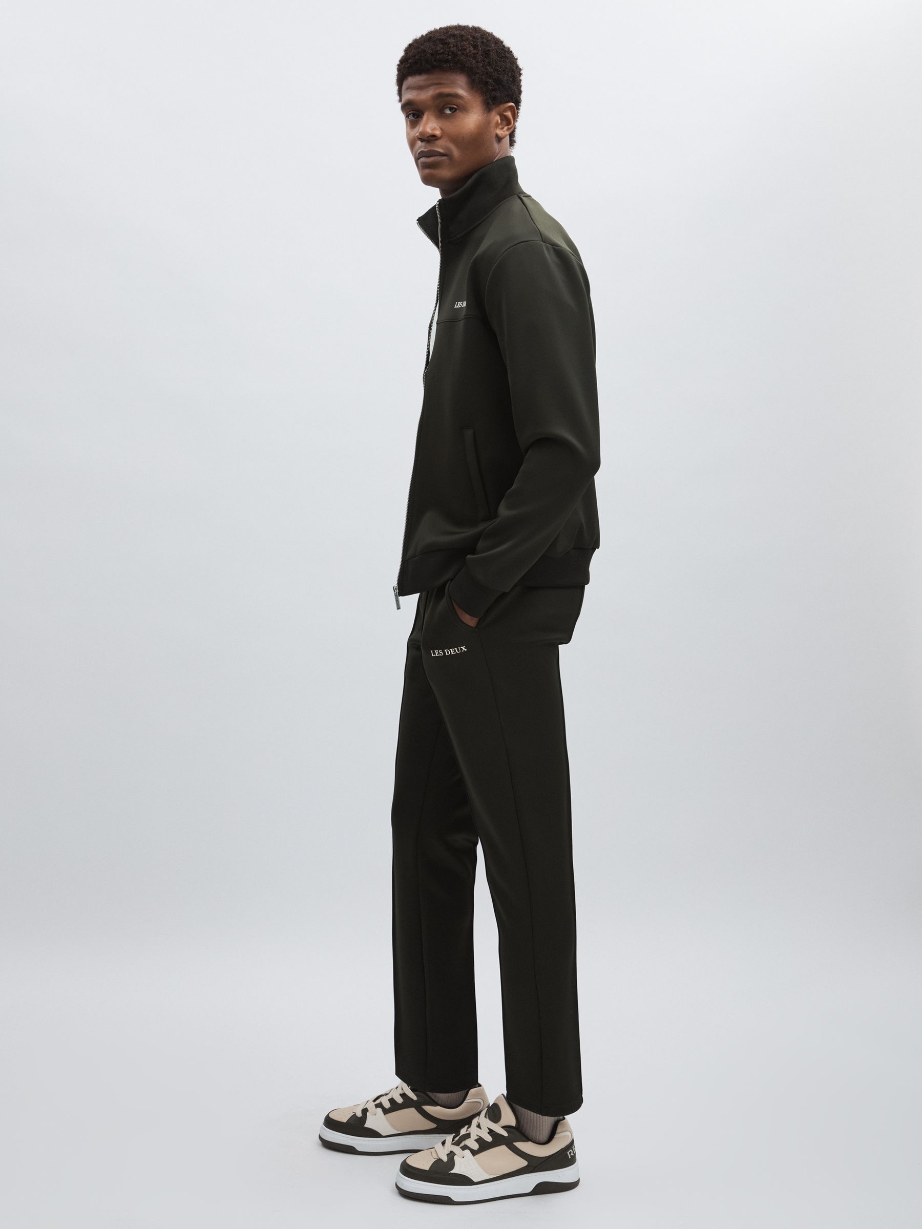 Les Deux Slim-Fit Drawstring Joggers in Dark Green