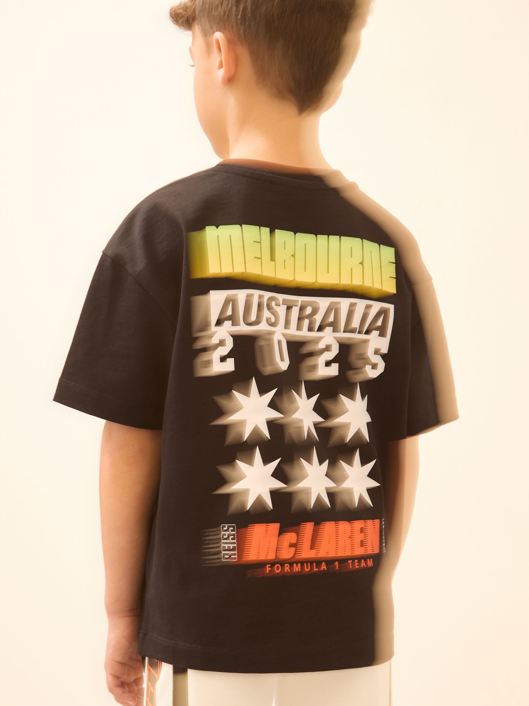 3-9 yrs McLaren F1 Team Melbourne T-Shirt Unisex Fit in Black