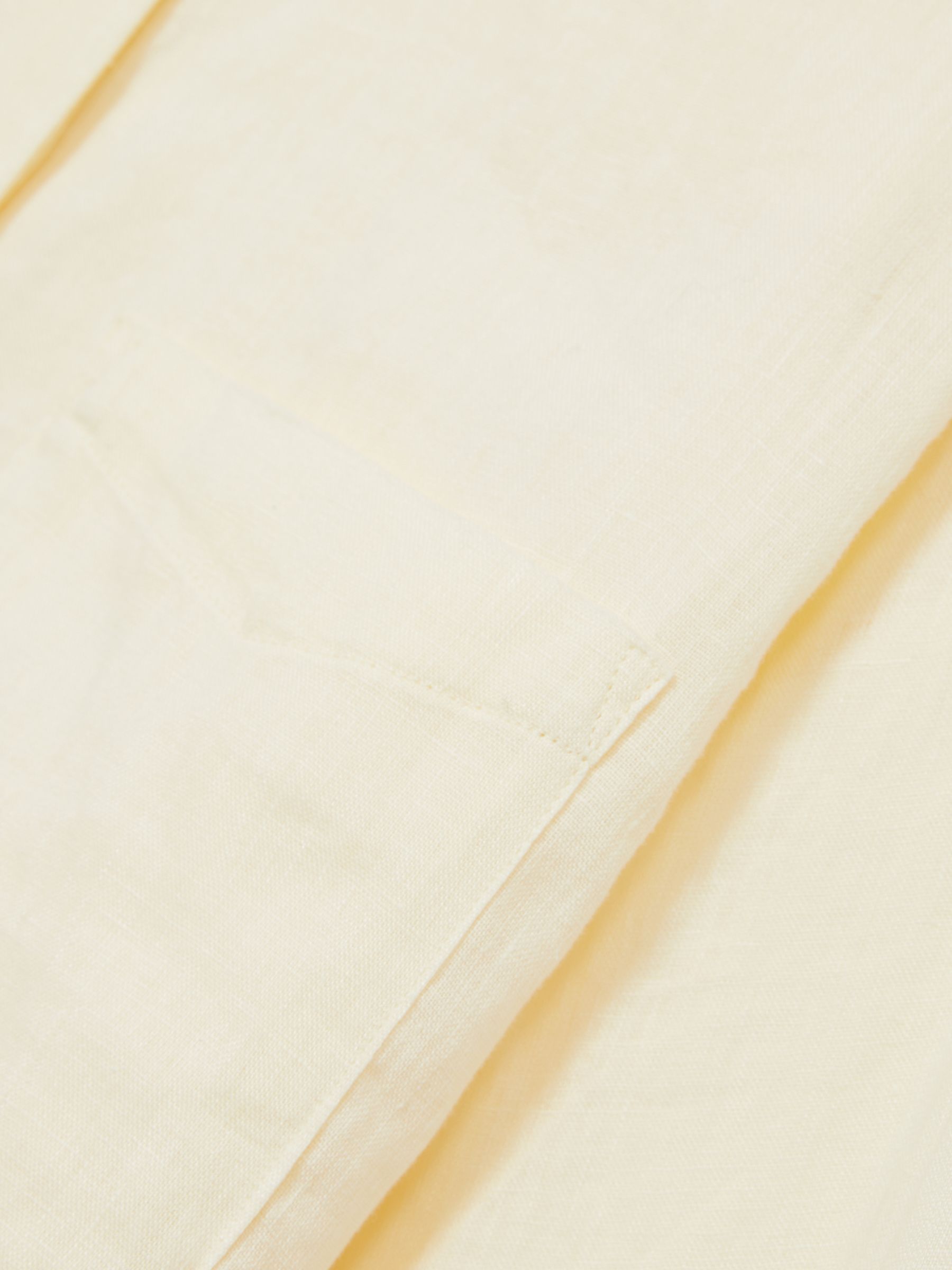 Linen Button-Through Shirt in Pale Yellow