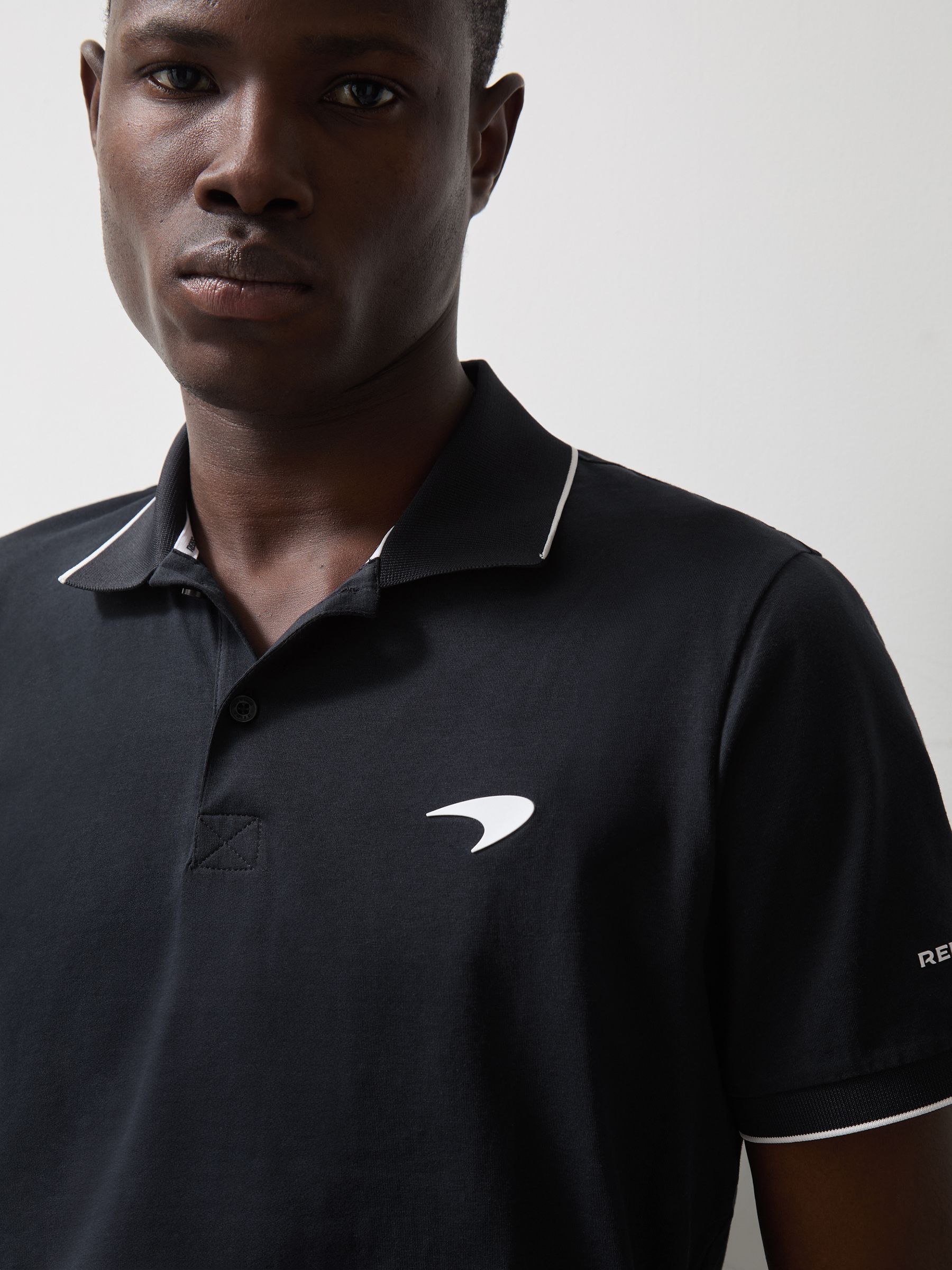 McLaren F1 Team Cotton Polo Shirt in Navy