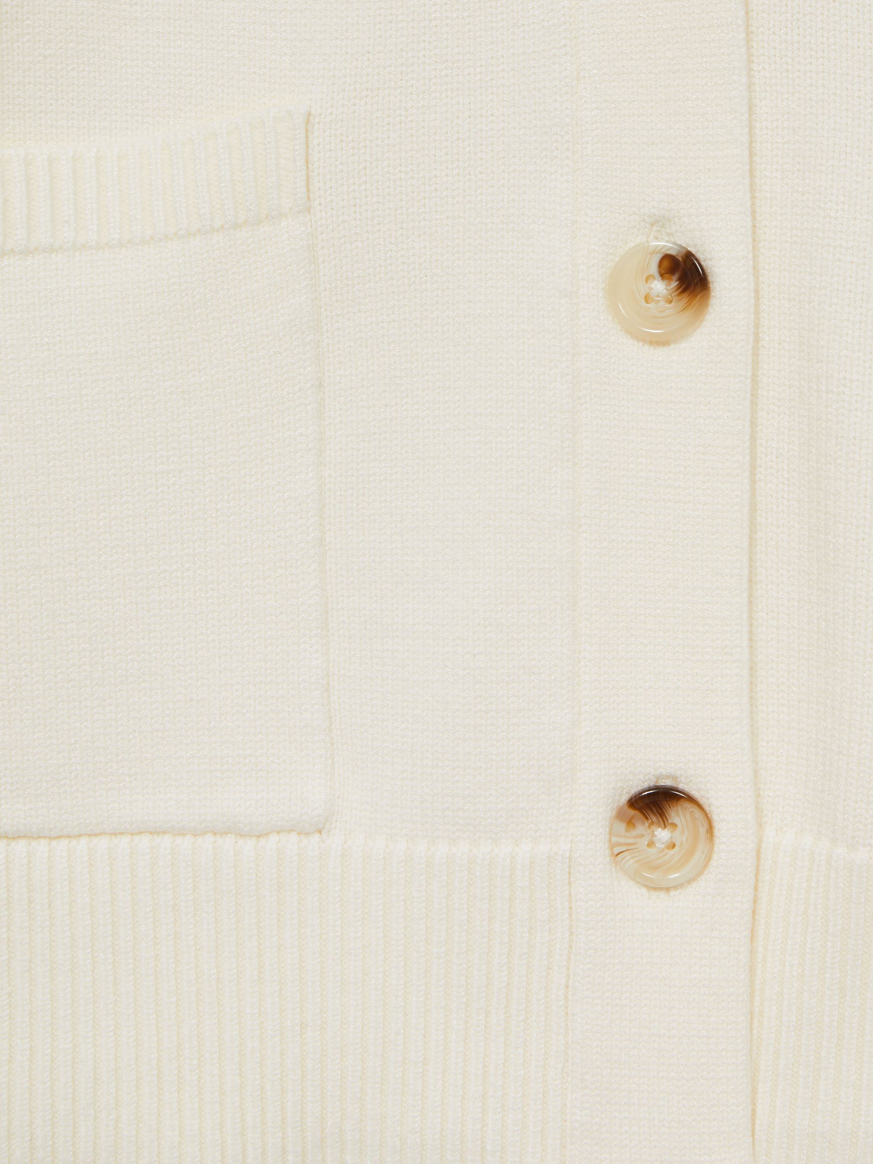 Chunky Knitted Cardigan in Ivory