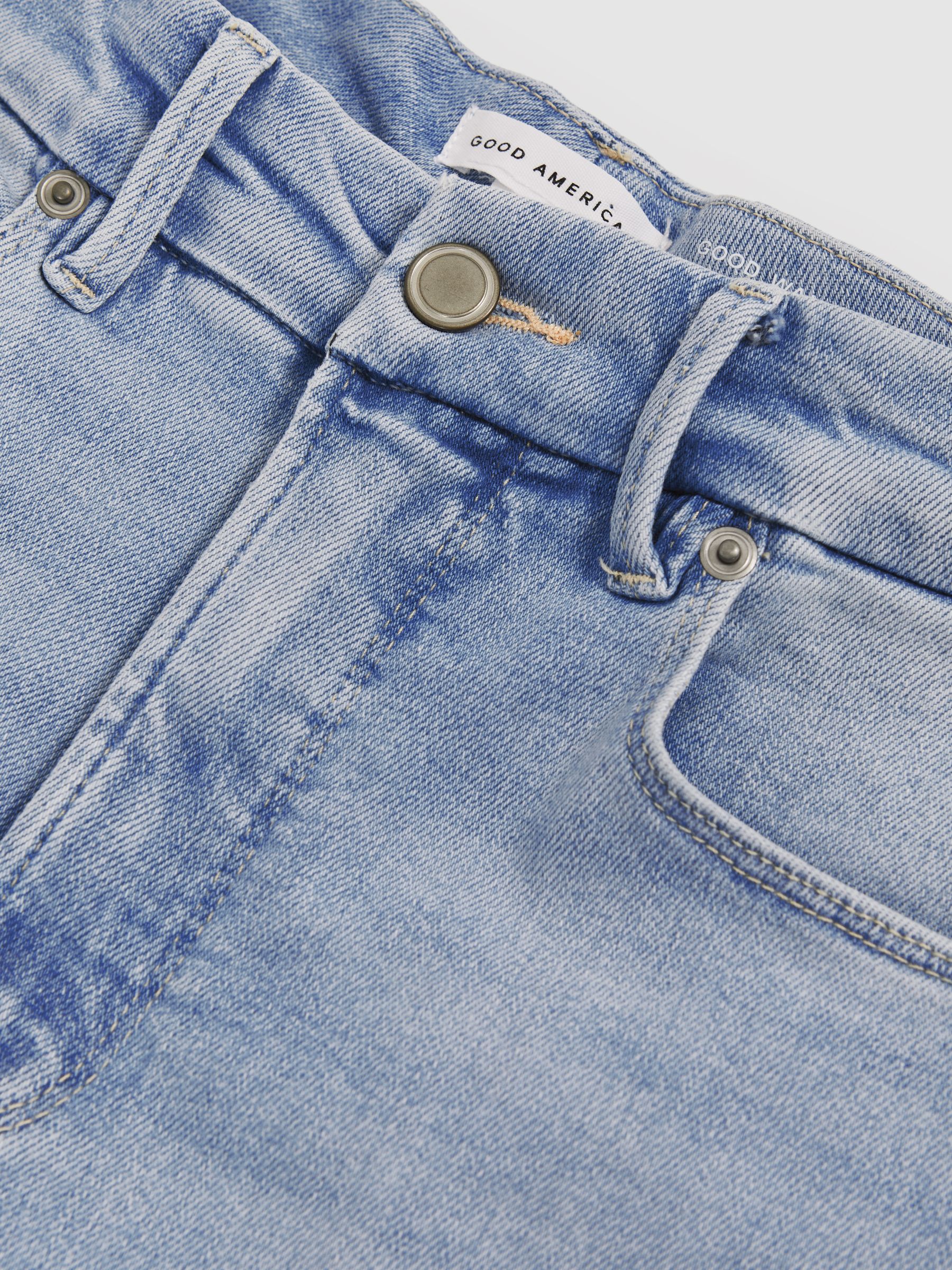 Good American Wide Compression Jeans in Indigo Blue