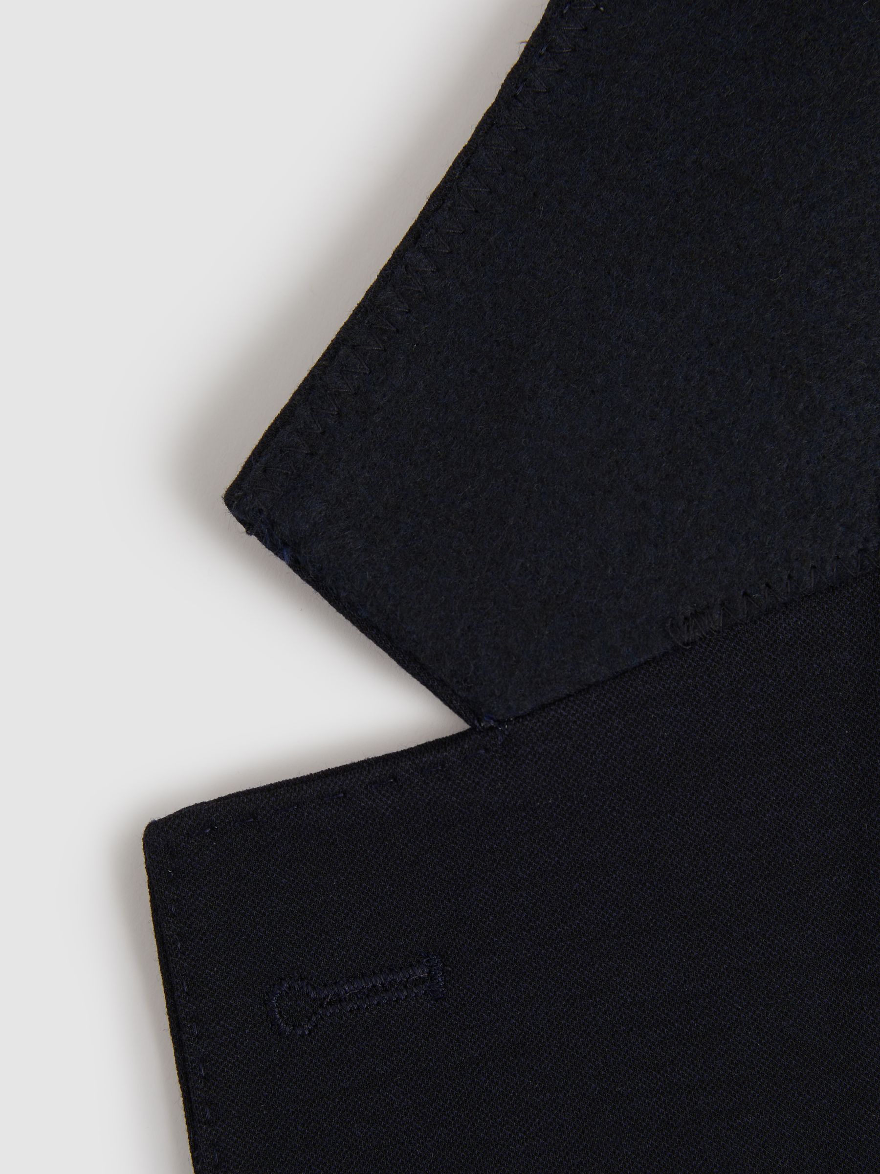 Single Breasted Jersey Suit Blazer in Navy