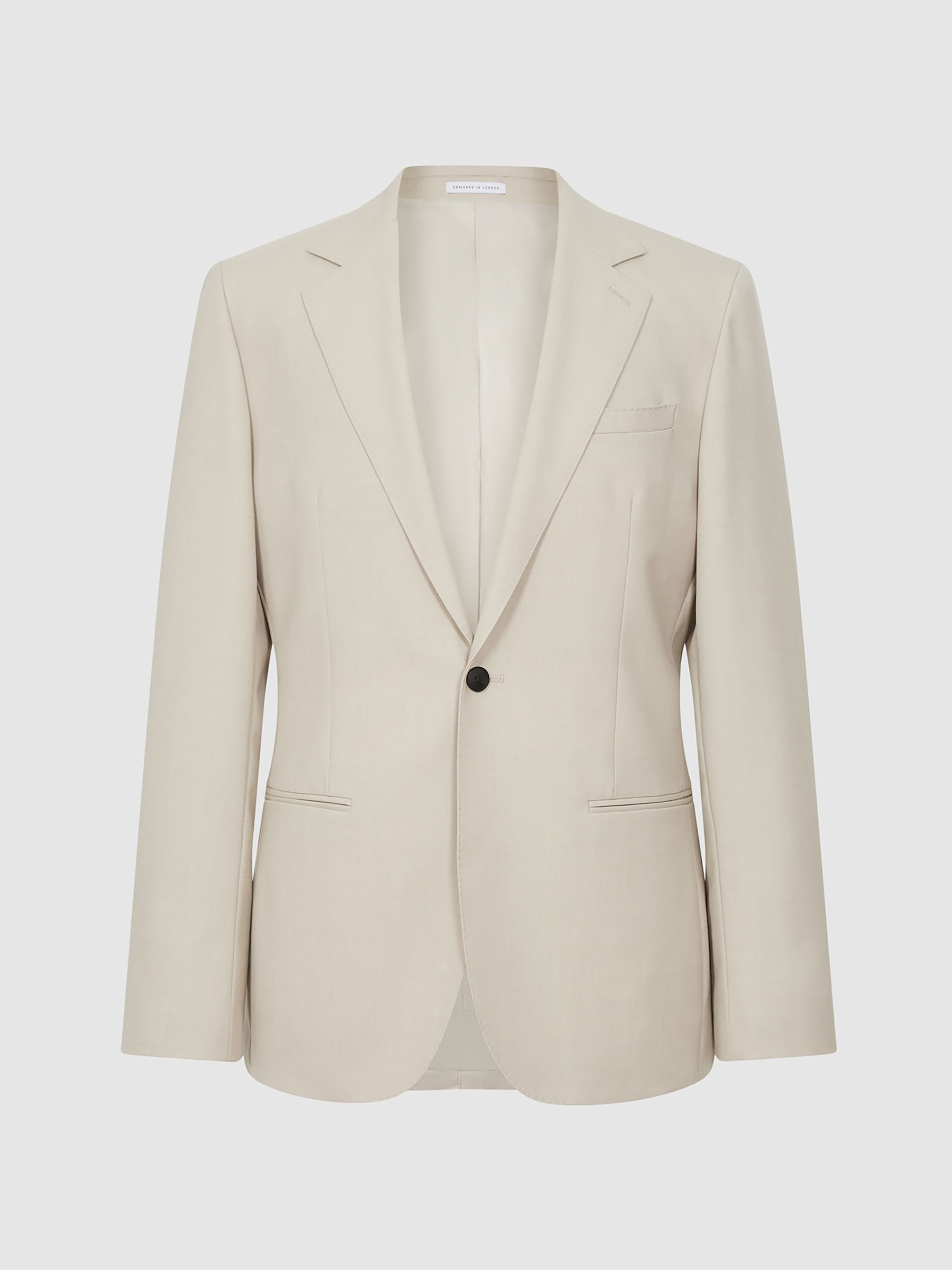 Fine Stone Modern Fit Single Breasted Wool Blazer